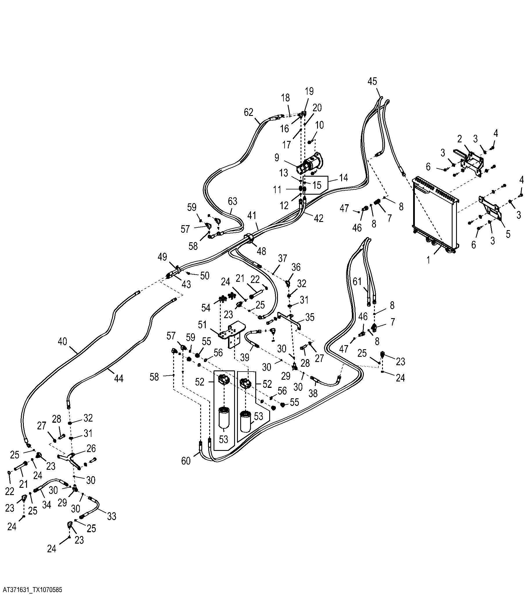 Axle Cooling System w/ Secondary Steering (626438 - )