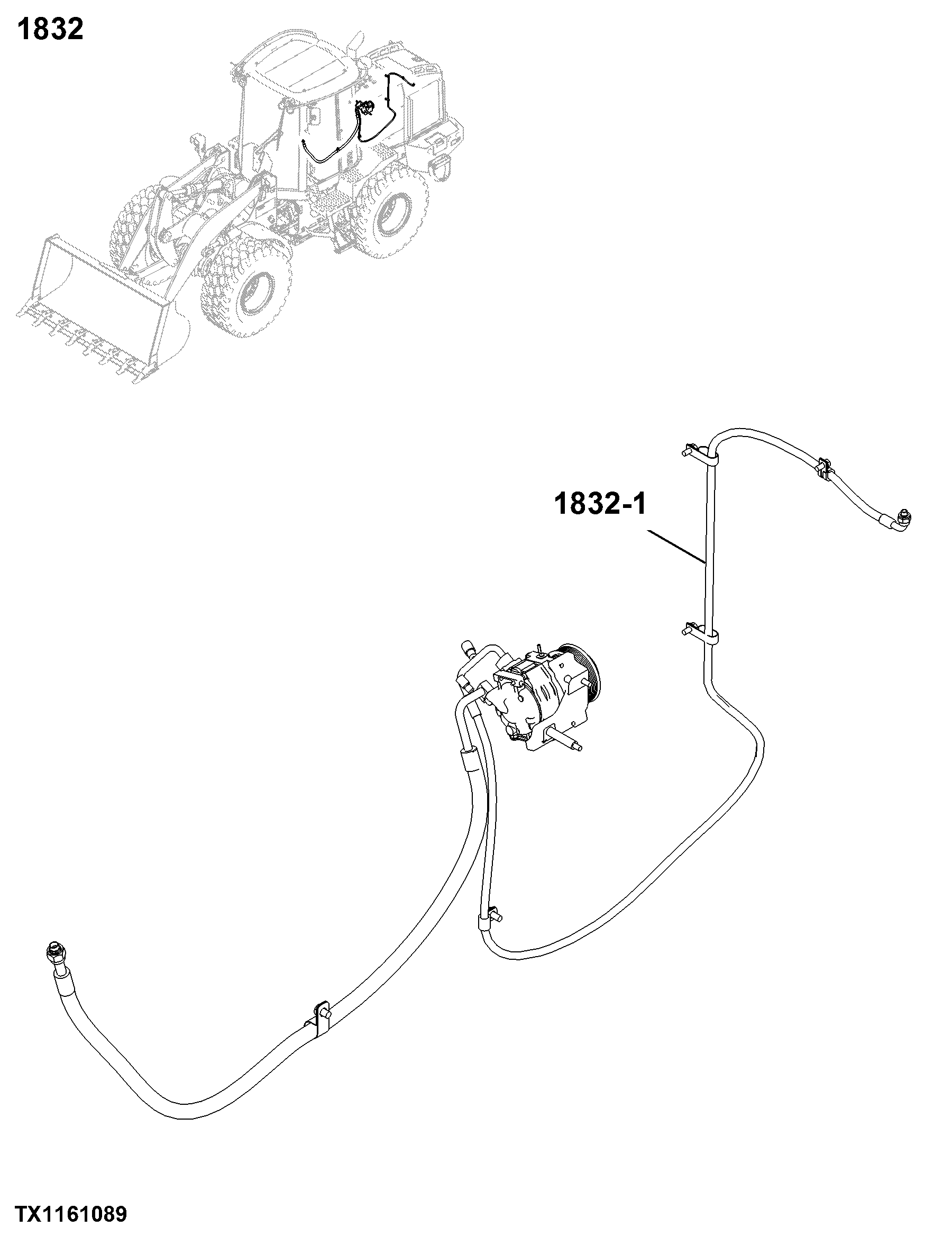 1832 Air Conditioning System Compressor and Drive