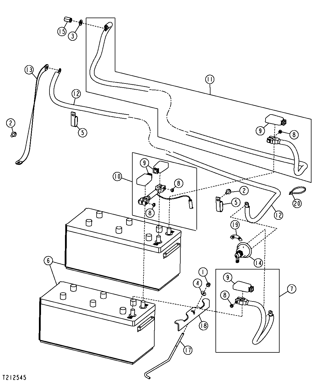 BATTERIES, CABLES, CLAMPS AND GROUNDING STRAP