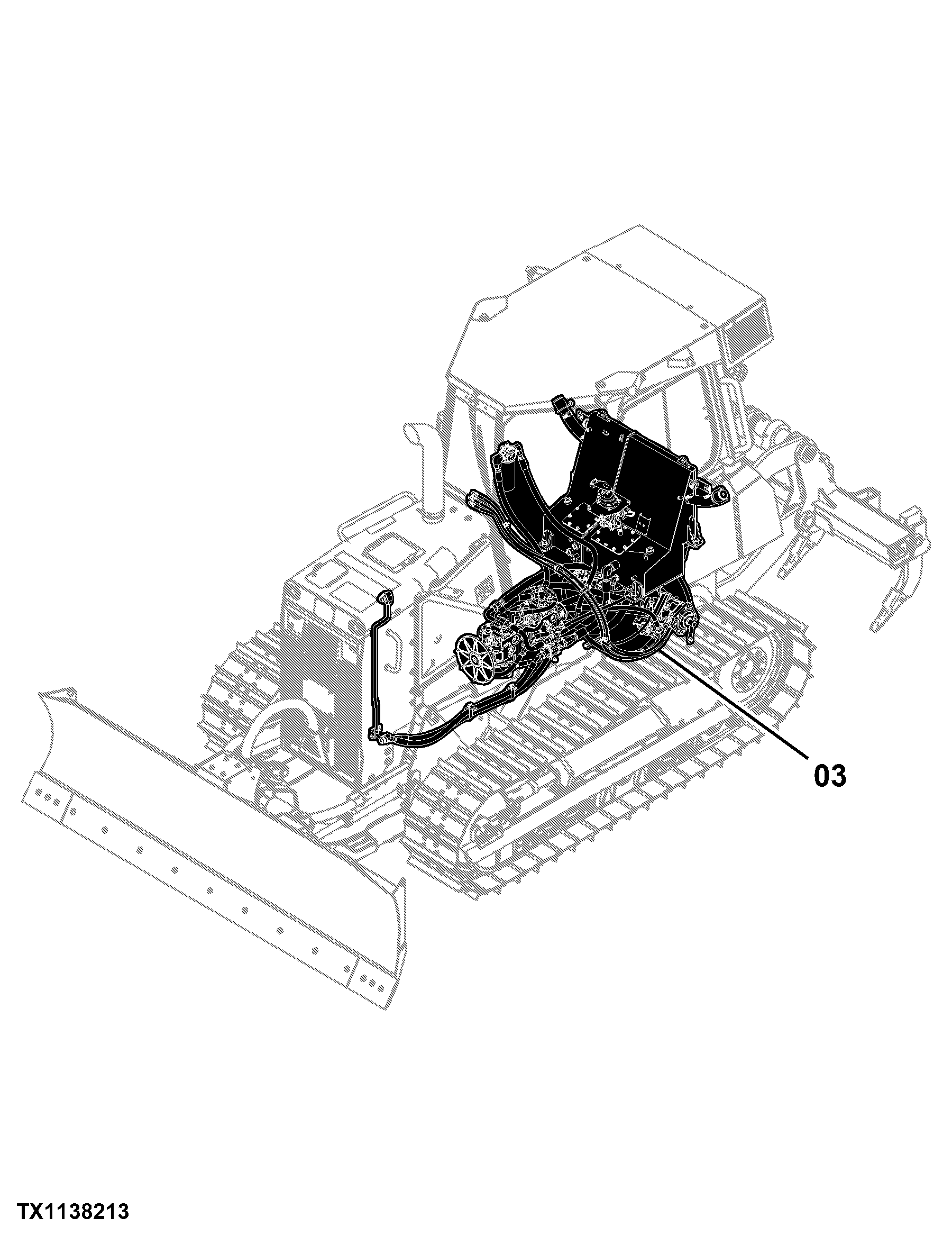 550K Crawler Dozer (PIN: 1T0550KX_ _E217276 - 275527) Engine 4045HT070