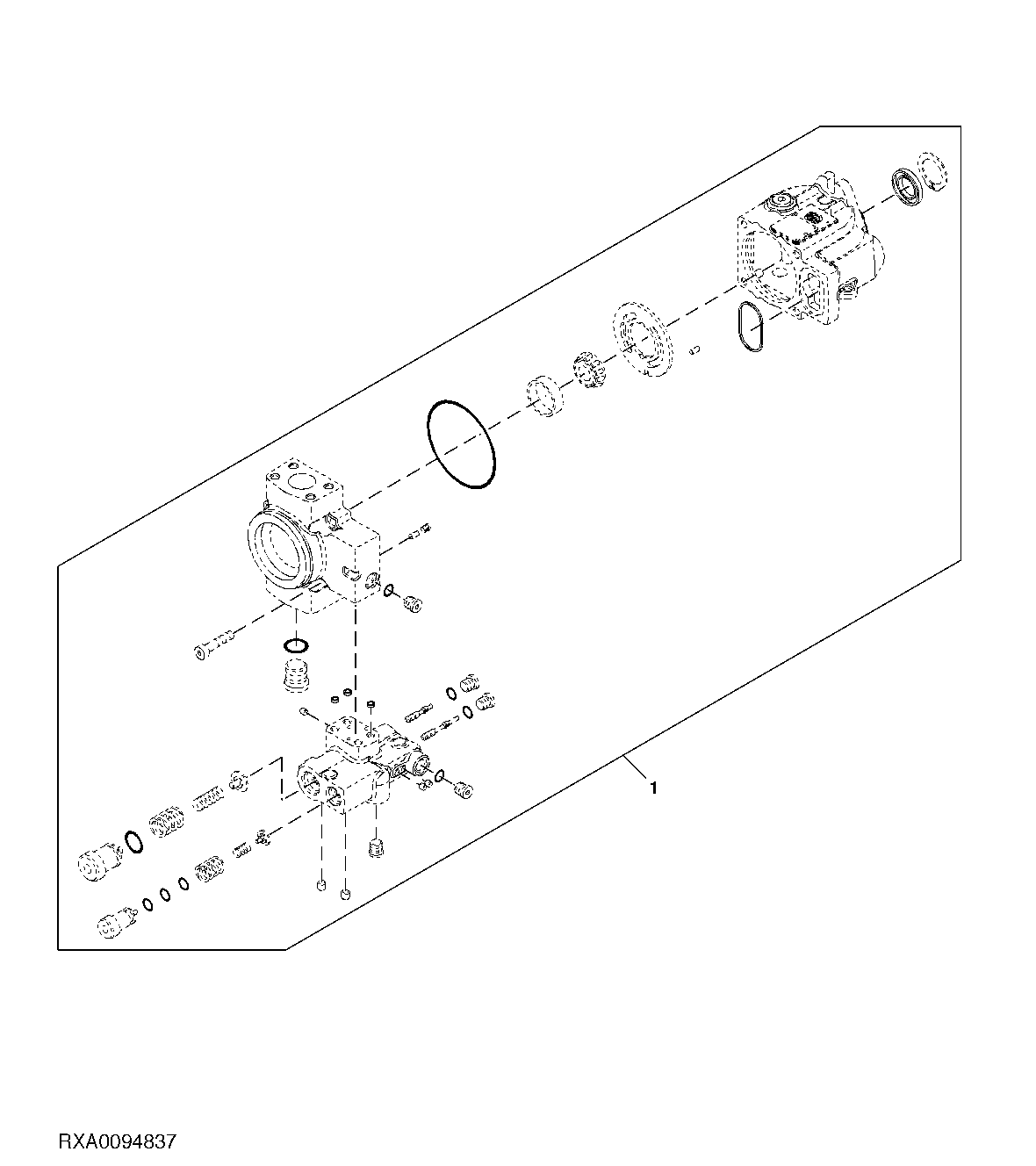 HYDRAULIC PUMP SEAL KIT (45 CM3) (HIGH FLOW)