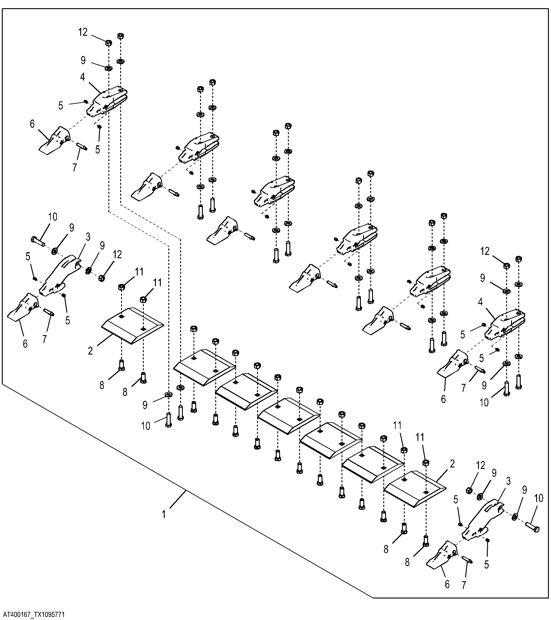 Bucket Teeth with Segments Conversion Kit (637570 - )