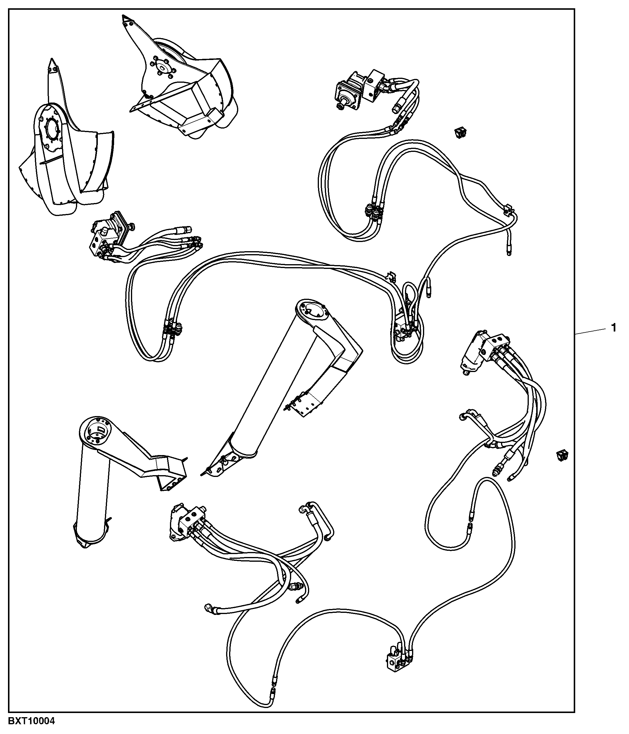 Attachment, Crop Divider Outer Scrolls and Knives