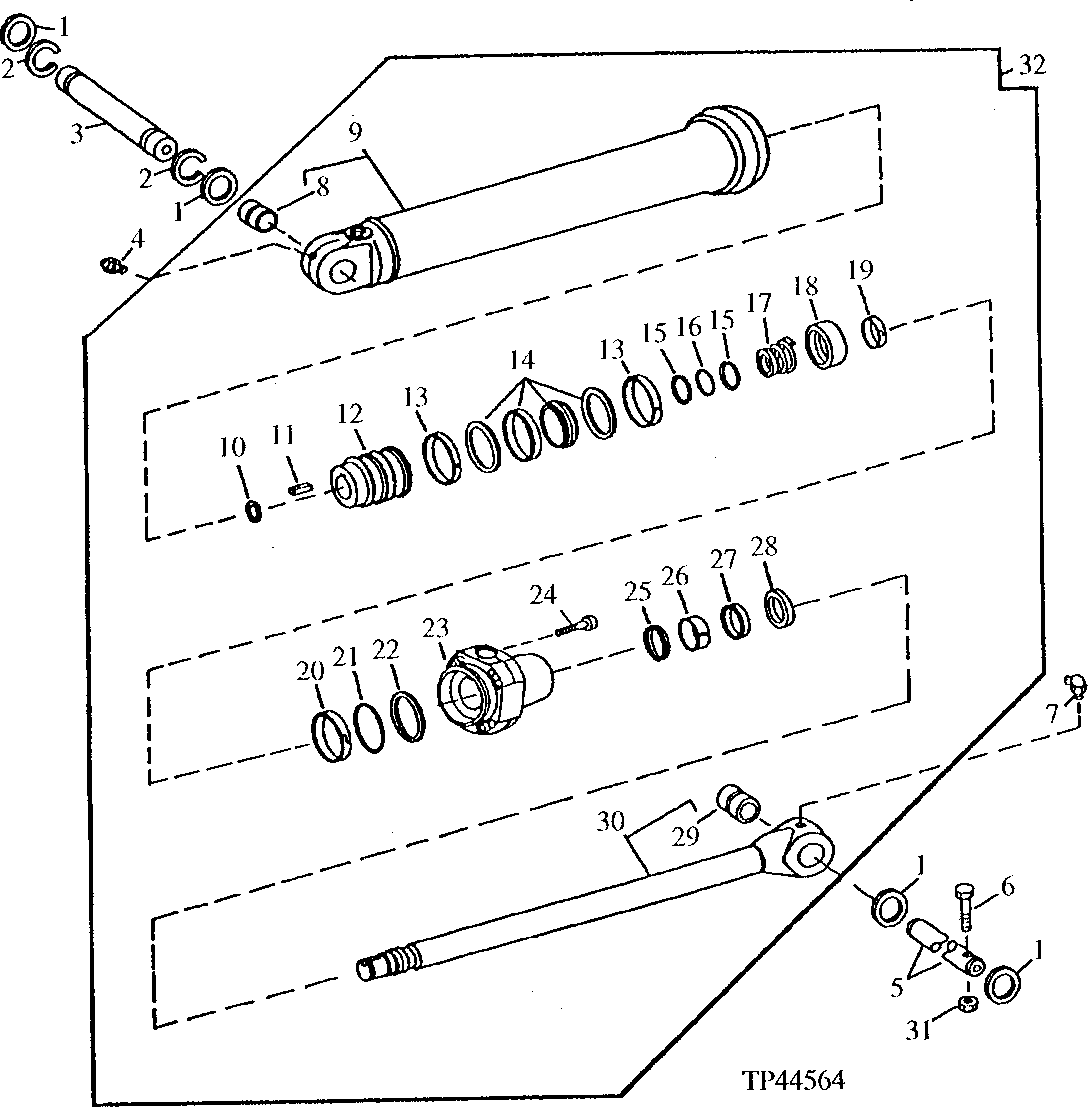 Crowd Cylinder (410D Heavy Lift, 510D Standard) (798467 - )