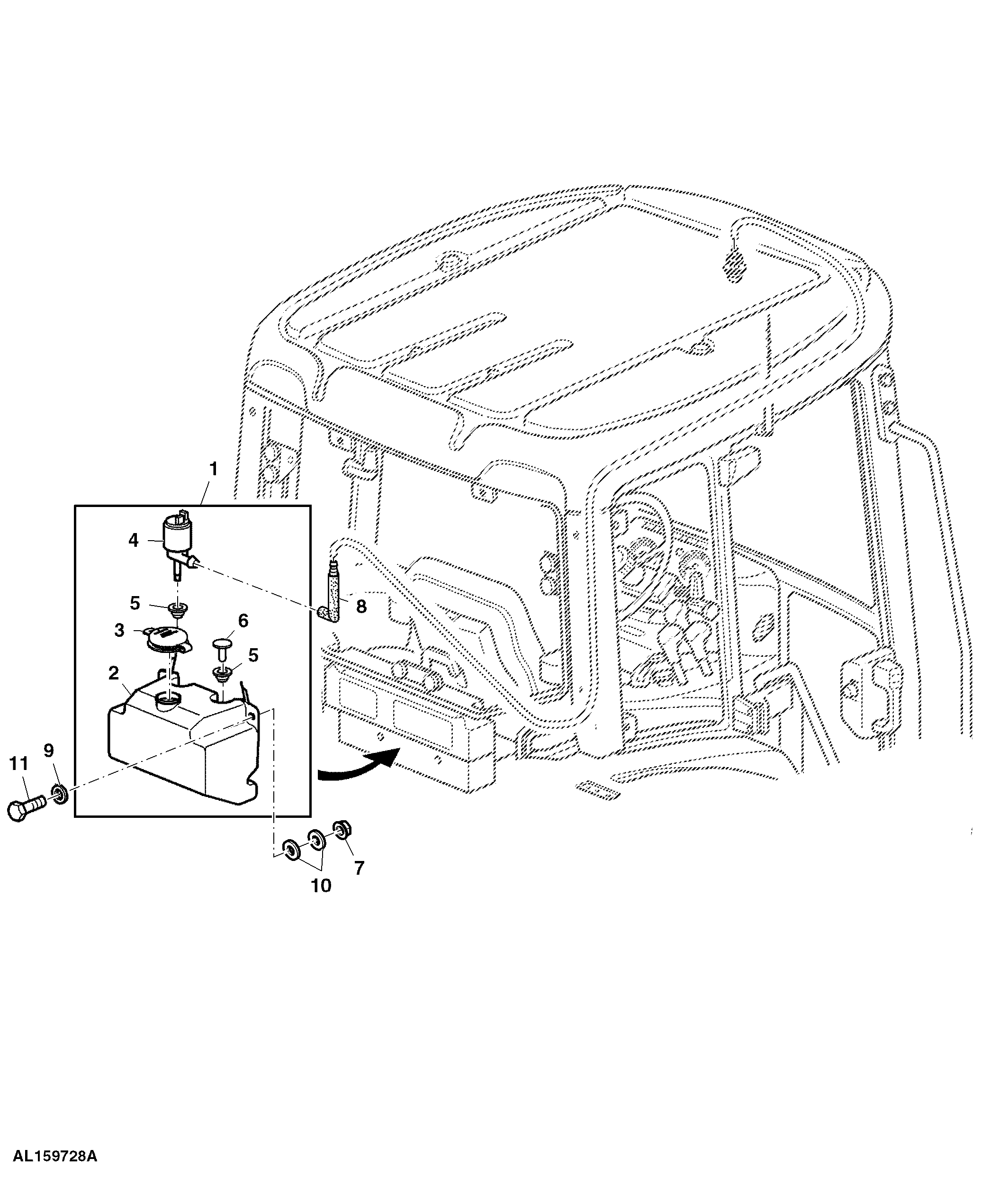 Windshield Washer System With Reservoir ( - 009999)