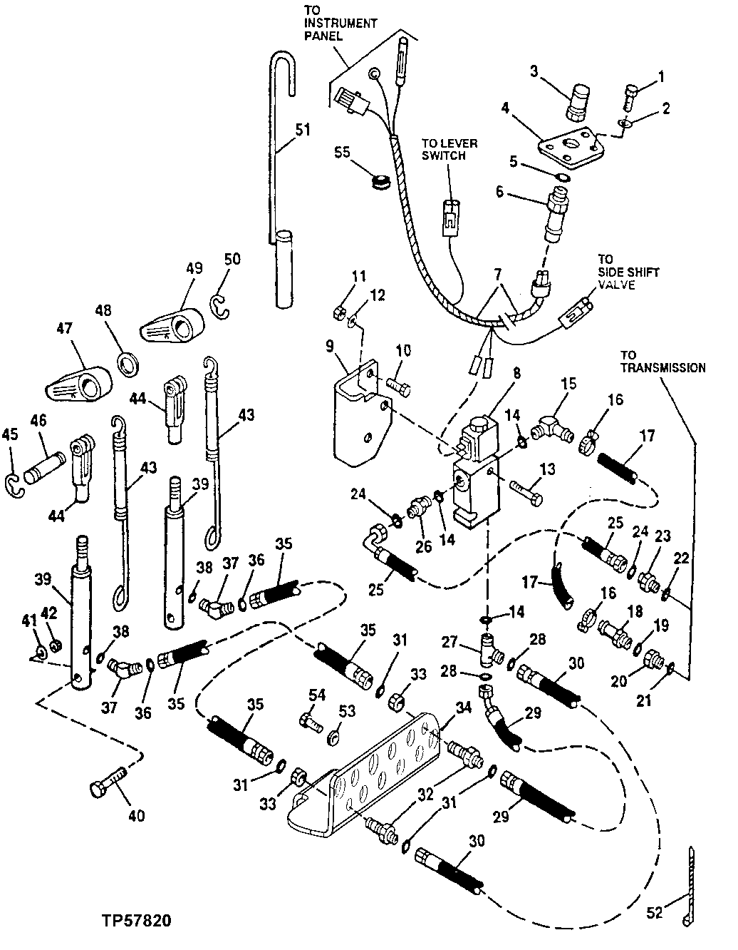 BACKHOE BOOM SWING LOCK VALVE AND HYDRAULICS