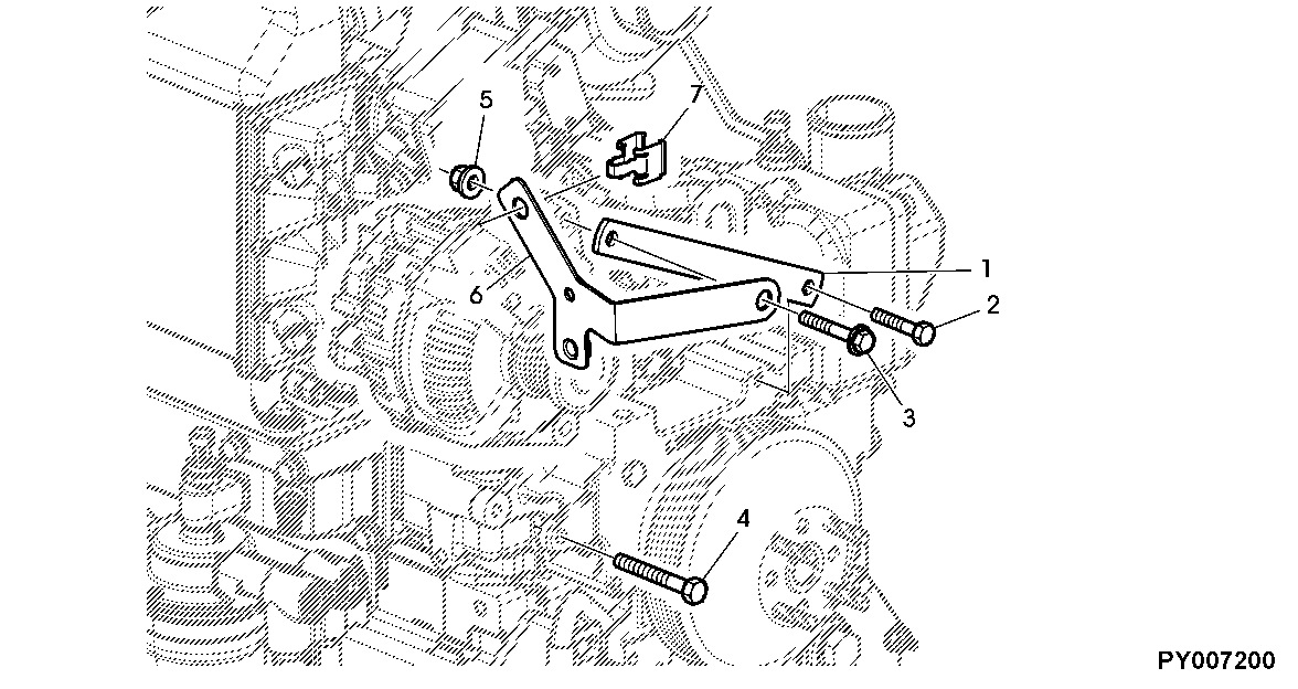 ALTERNATOR ATTACHING PARTS (WITHOUT AIR CONDITIONING OR AIR COMPRESSOR)