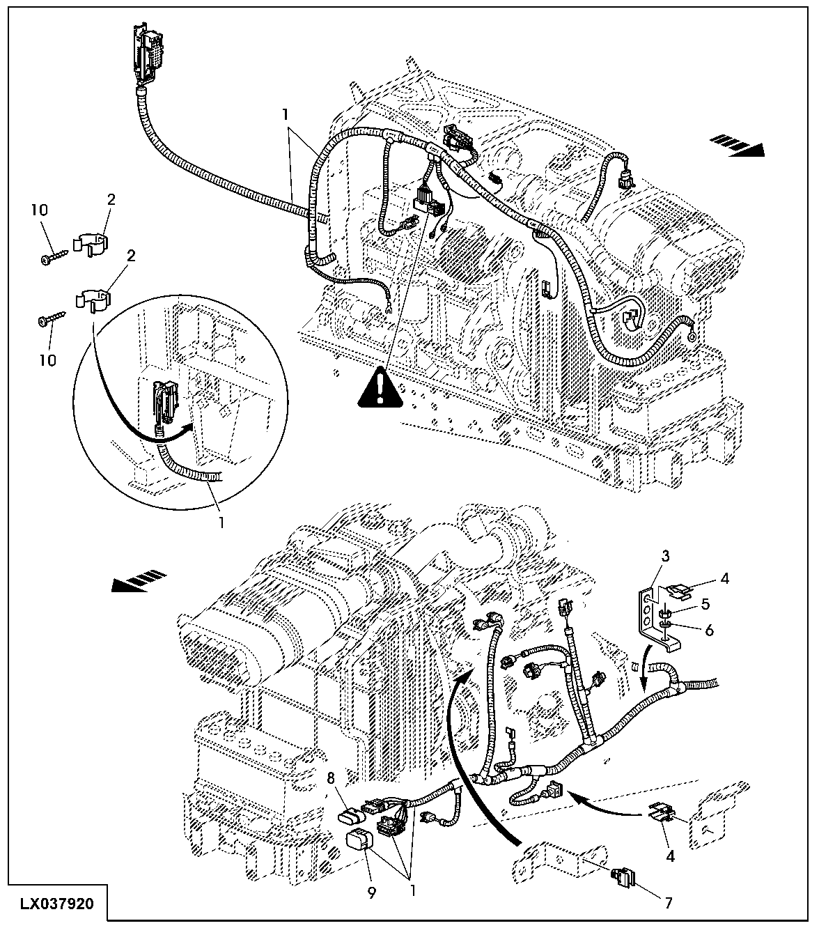 ENGINE WIRING HARNESS, WITH TIER II ENGINE (CAB)