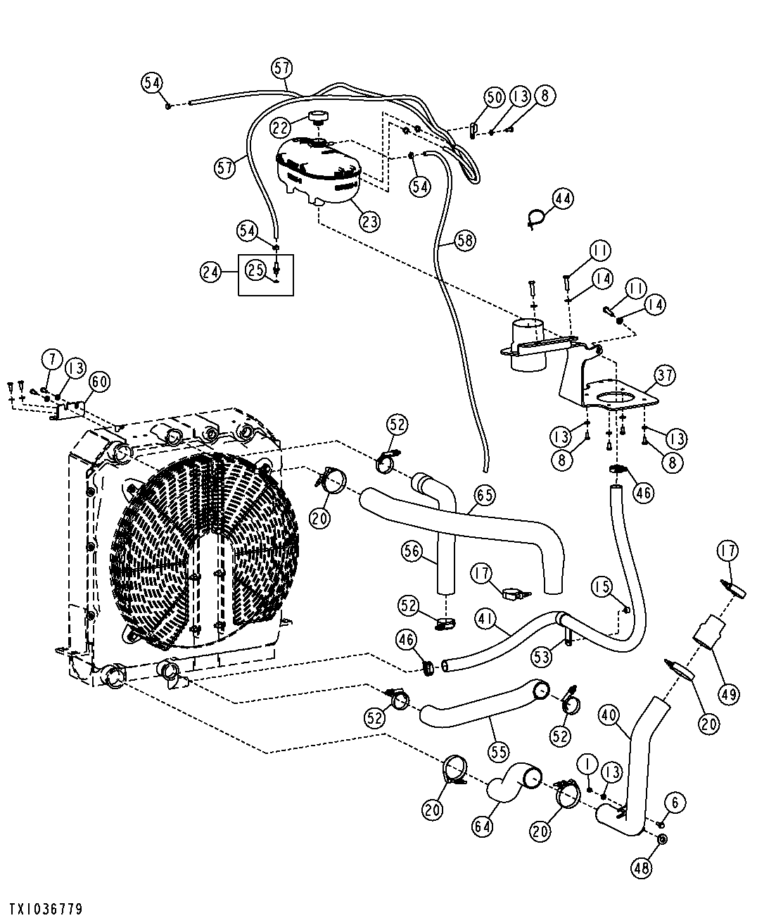 Cooling System Hoses and Fittings (Engine 6068HT067) ( - 172184)