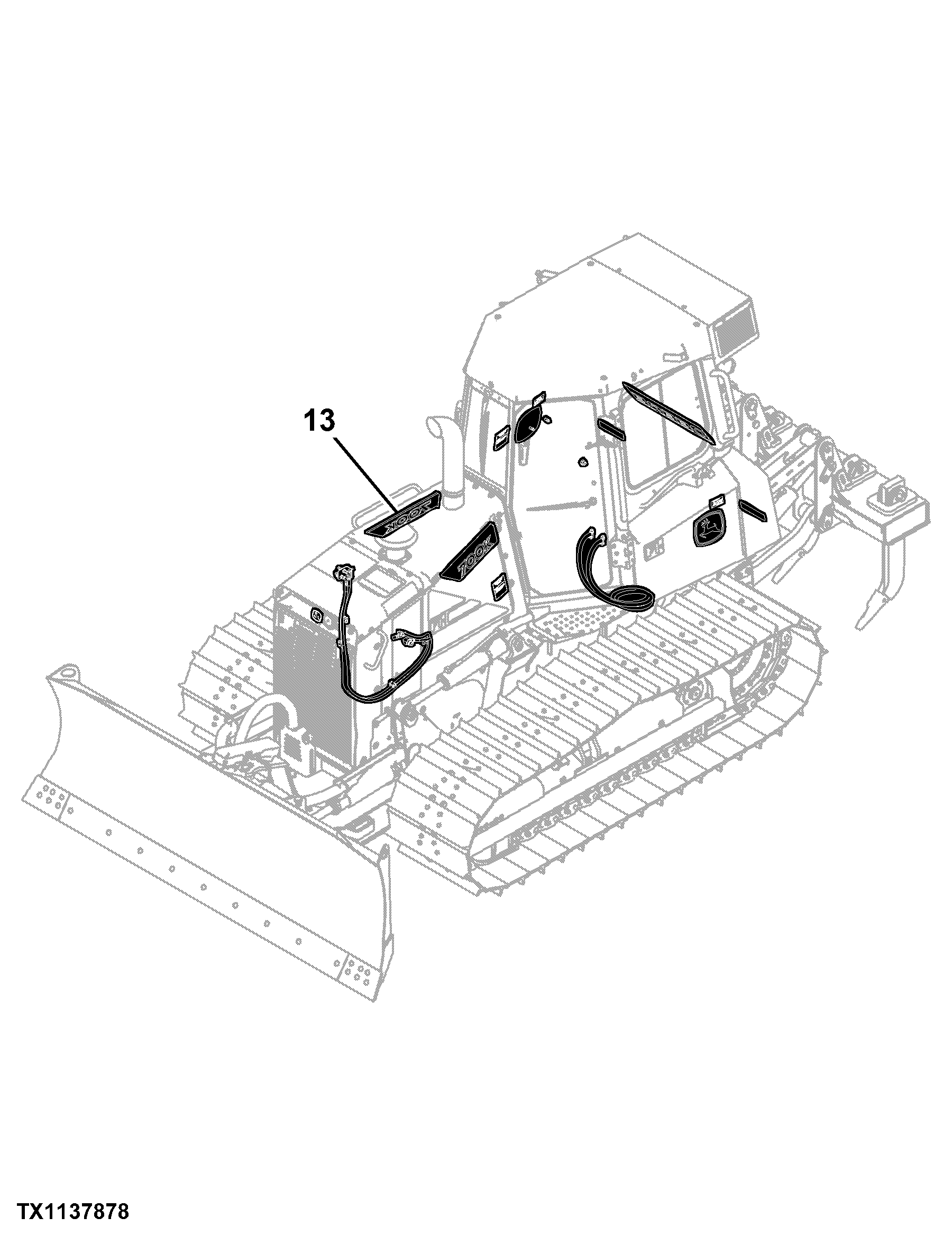 700K Crawler Dozer (PIN: 1T0700KX_ _E217278 - 275435) Engine 6068HT092