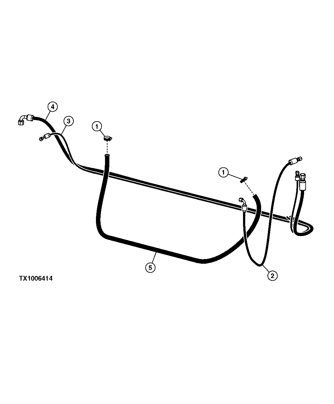 ENGINE FAN DRIVE HYDRAULIC HOSES (SN -619280)
