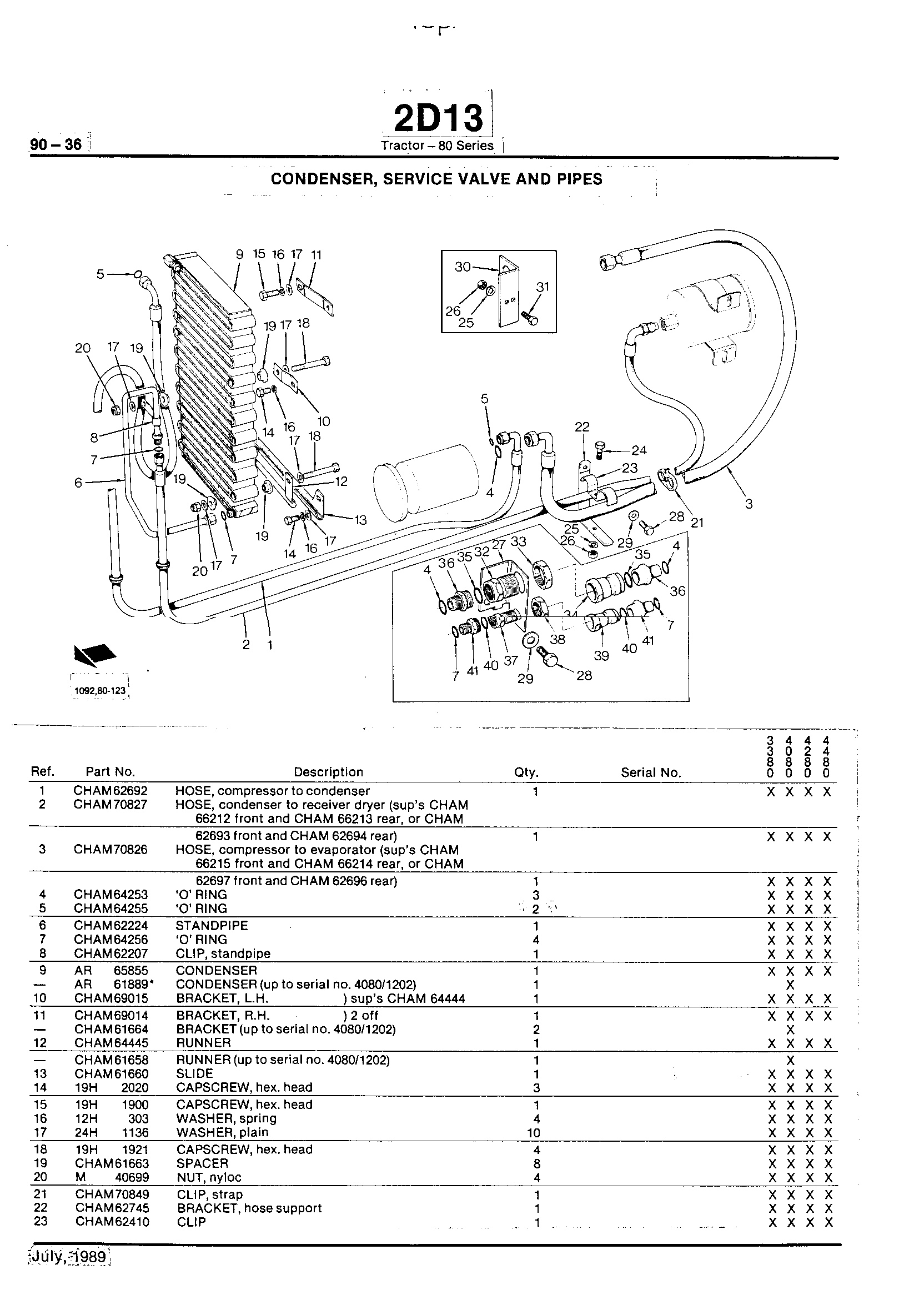 Operator Station Condenser Service Valve and Pipes