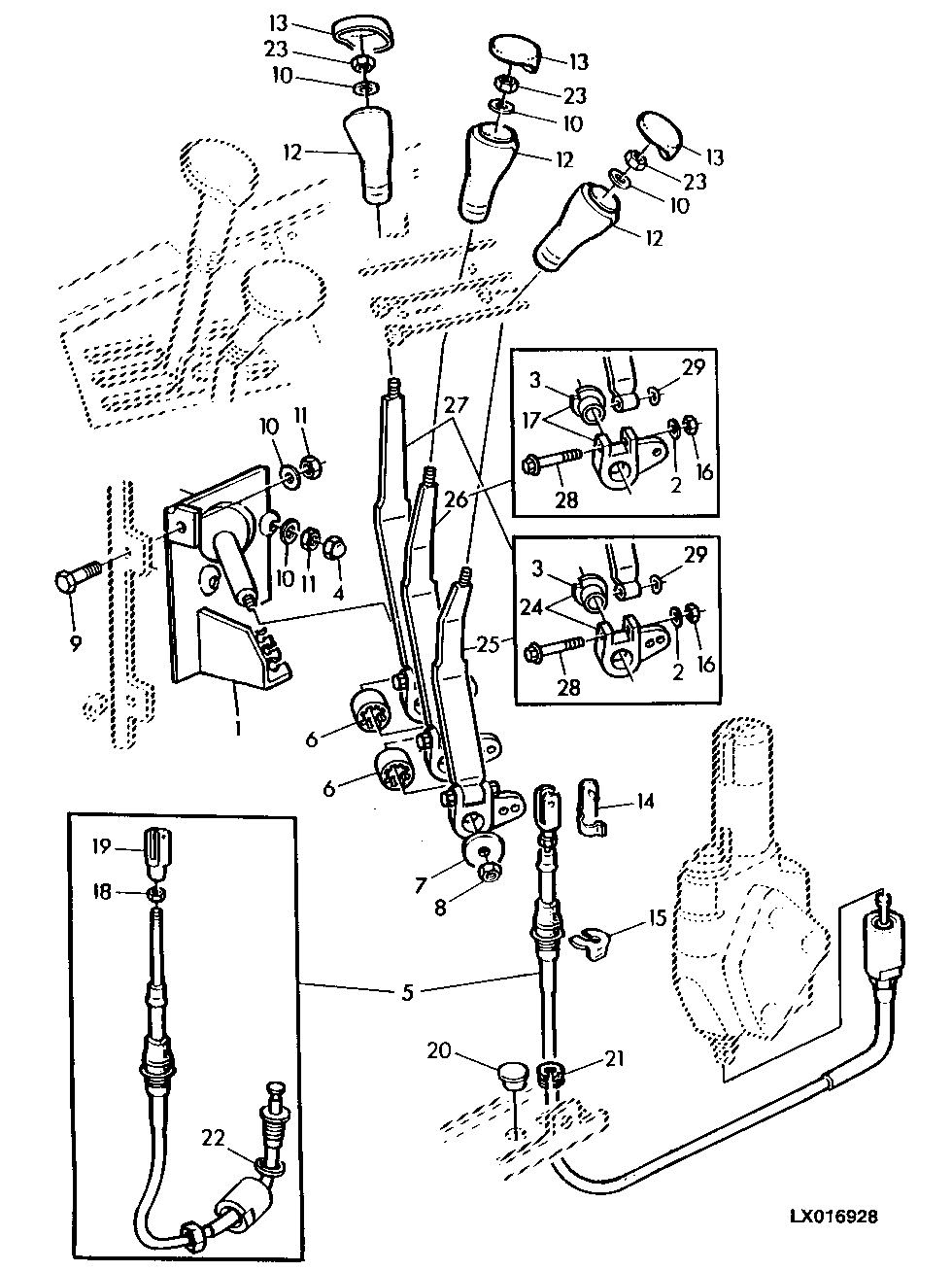 Selective Control Valve, Control Linkage (Shift Console)