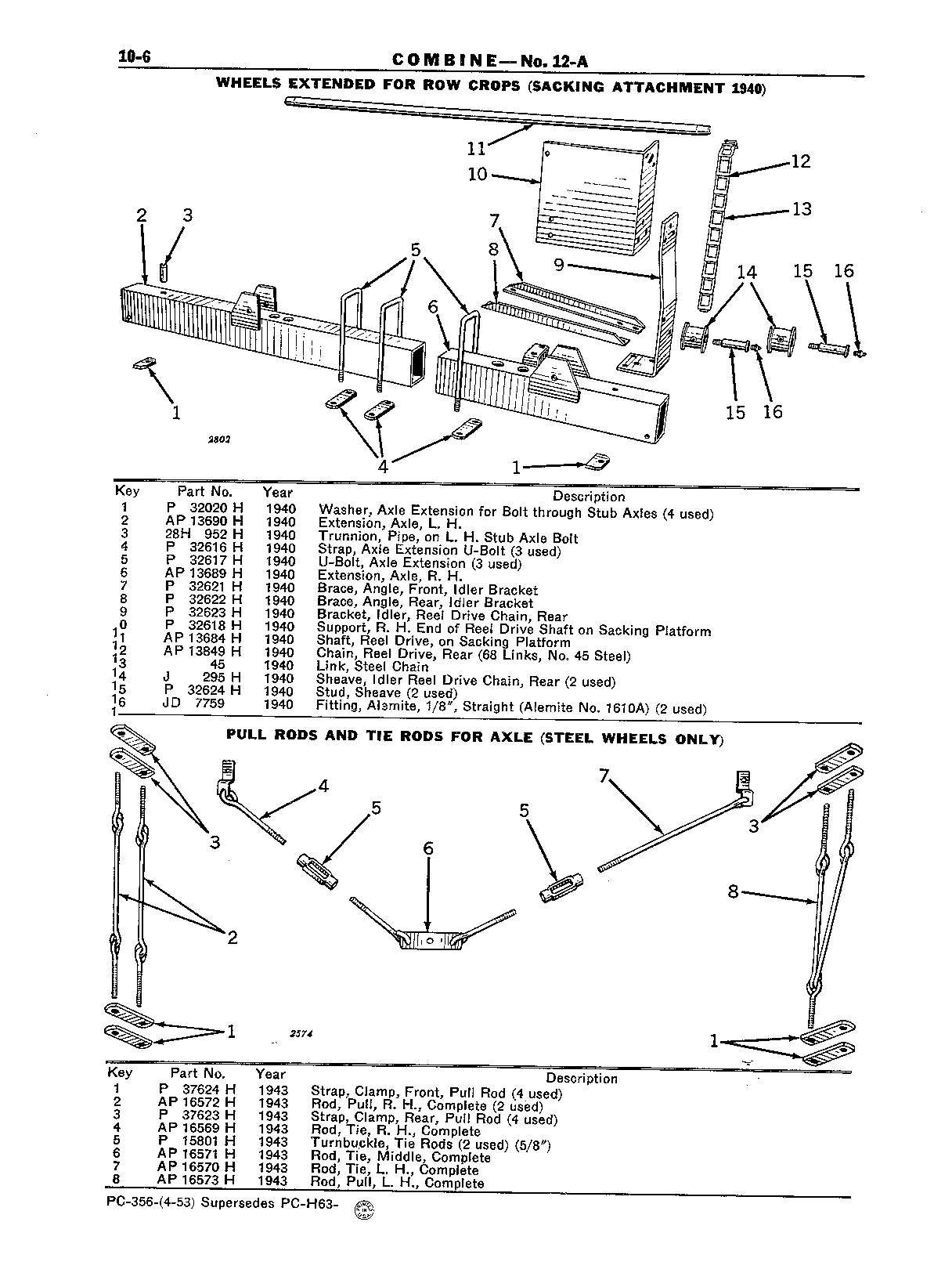 Section 10-Tractor Hitch, Axle Frame, and Wheels (Continued)