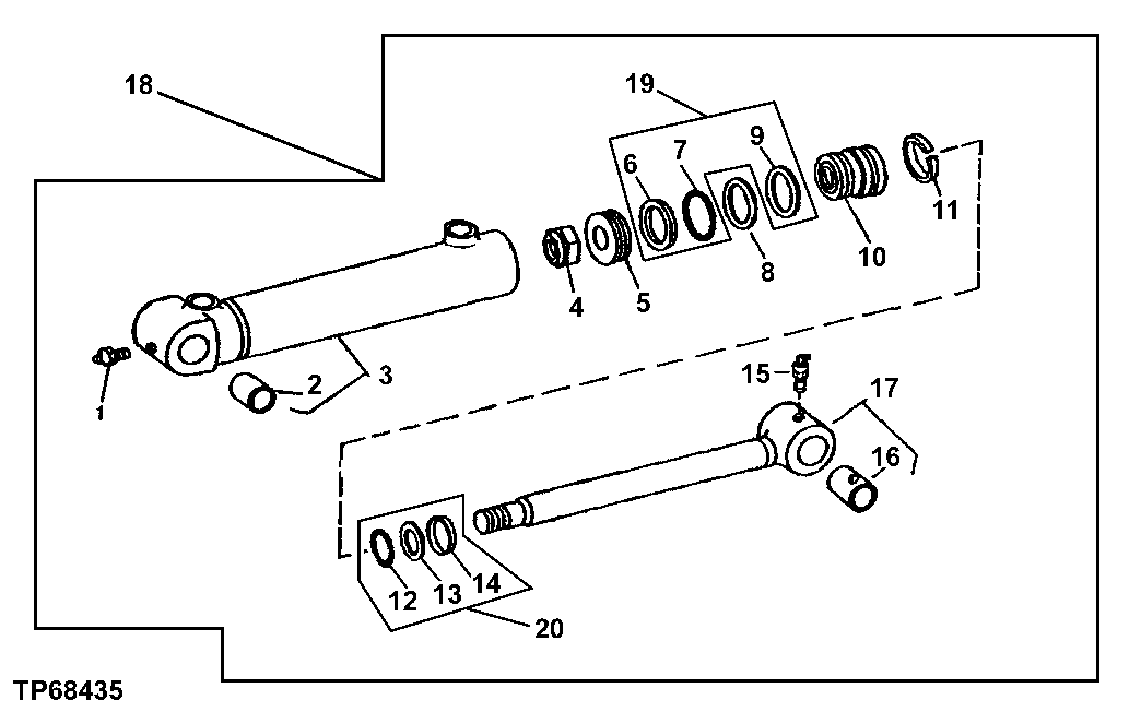 Front Steering Cylinder (Replacement Cylinder)