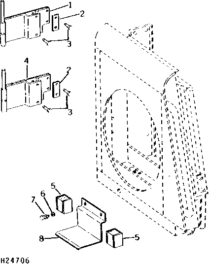 ROTARY SCREEN DOOR HINGES AND SUPPORT BRACKET