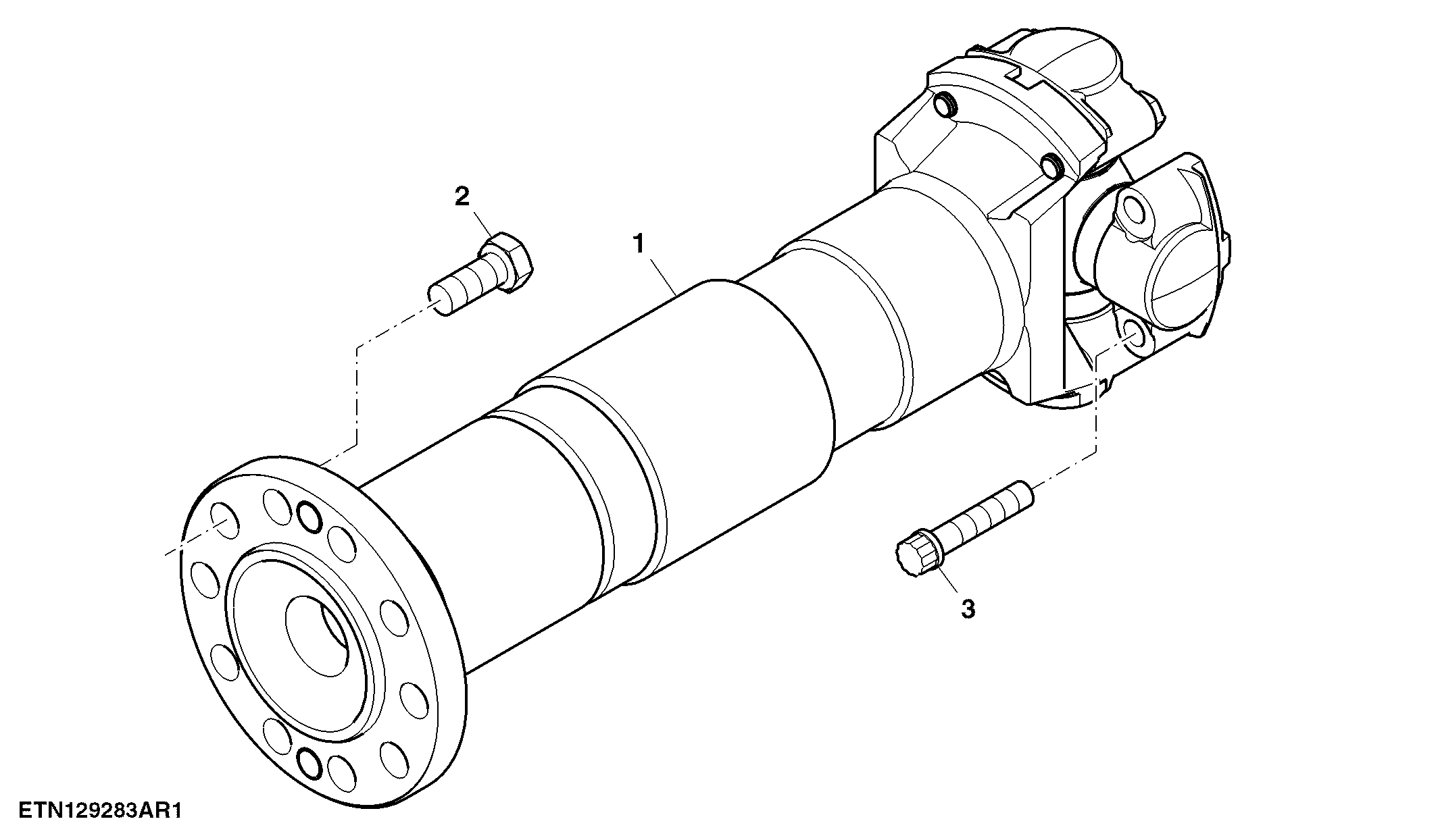 Universal Drive Shaft, 3" Spline, 15 L Engine