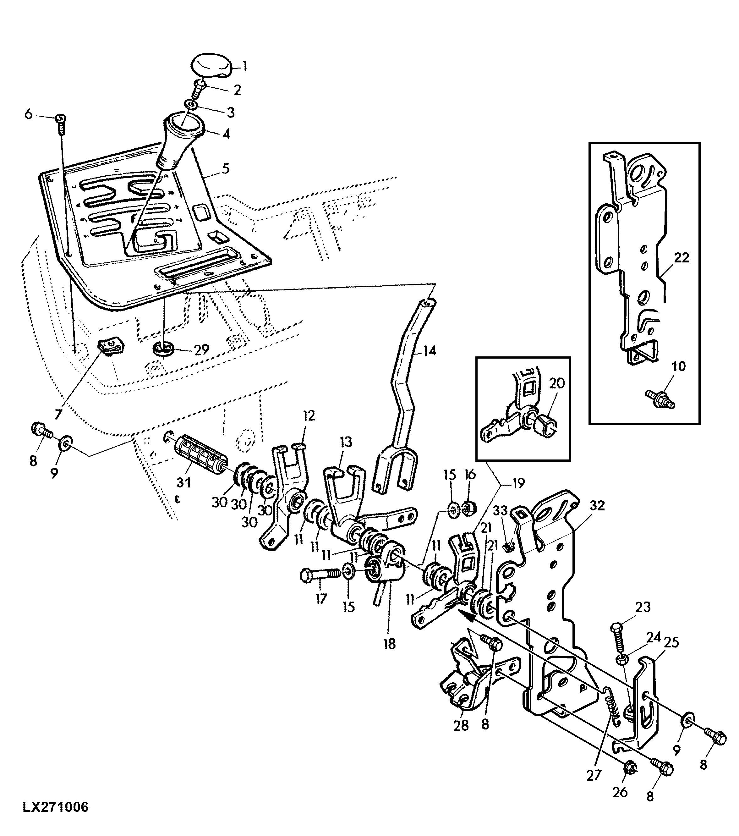 GEAR SHIFT COMPONENTS WITH 16-SPEED TRANSMISSION (POWRREVERSER)