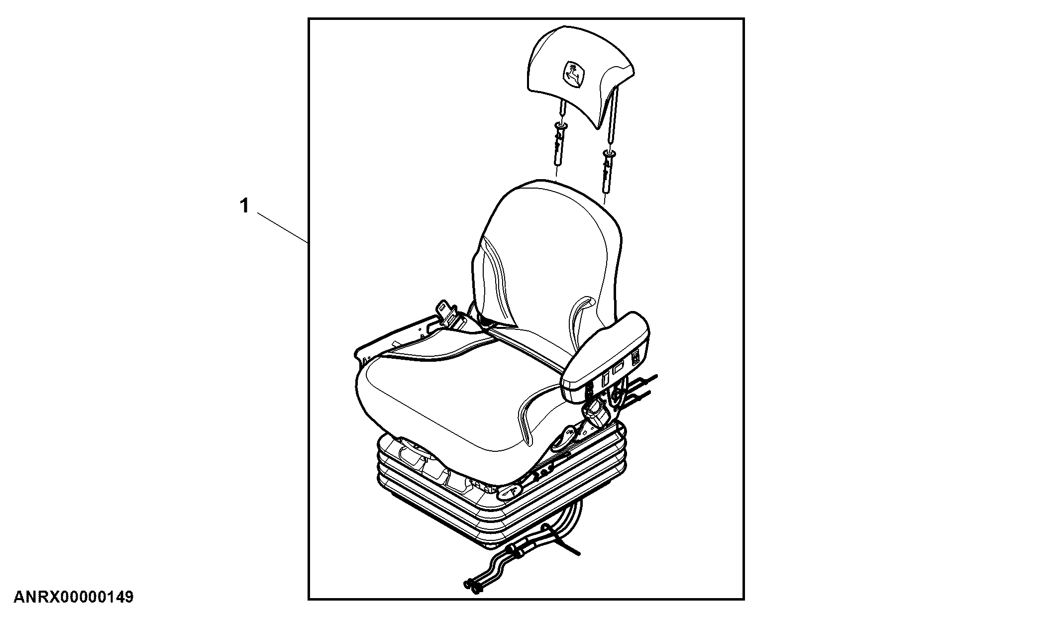Seat Assembly, ActiveSeat™, Fabric, Low Back W/ Extension, W/ Cushion Adjustment