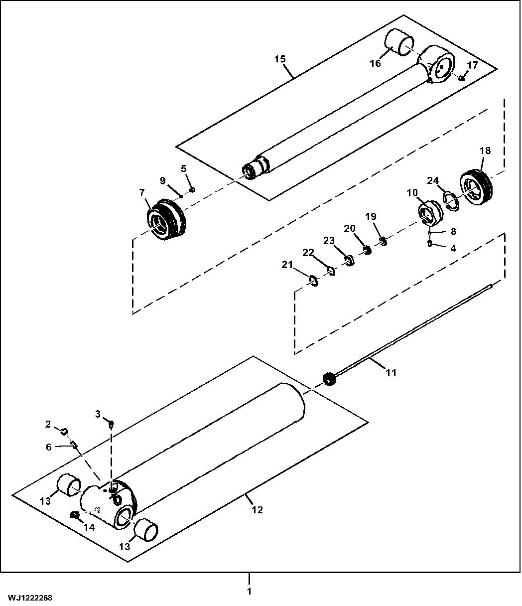 Components, Hydraulic Cylinder, Outer Boom, CF8 IBC