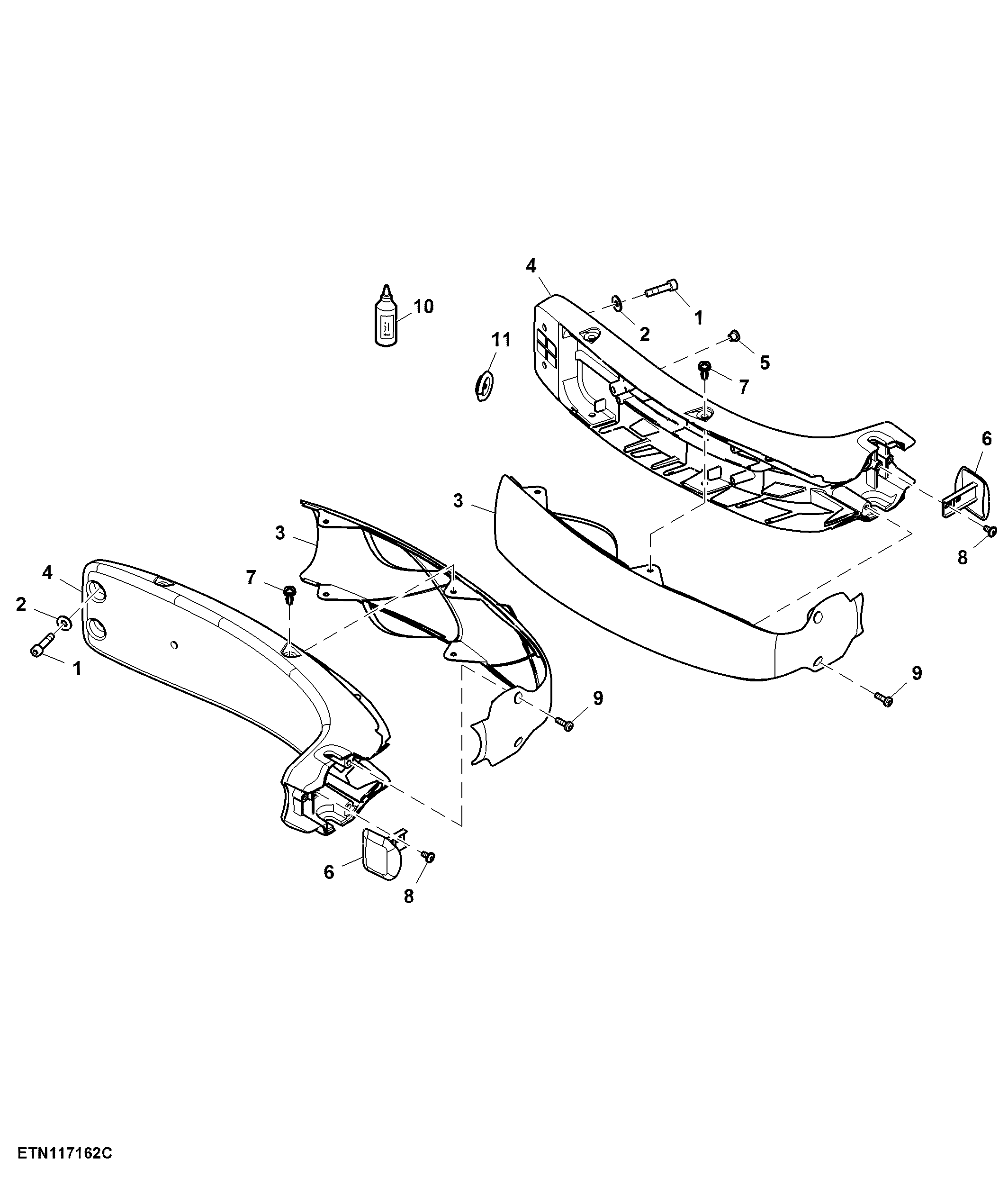 Bracket, Turn Signal Lights / Position Lights, Cab Front