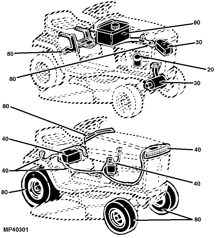 STX38 and STX46 (Black Mower Deck) Lawn Tractors