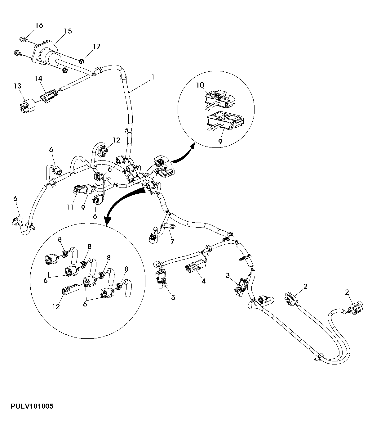 TRANSMISSION WIRING HARNESS, PR/SR, CREEPER