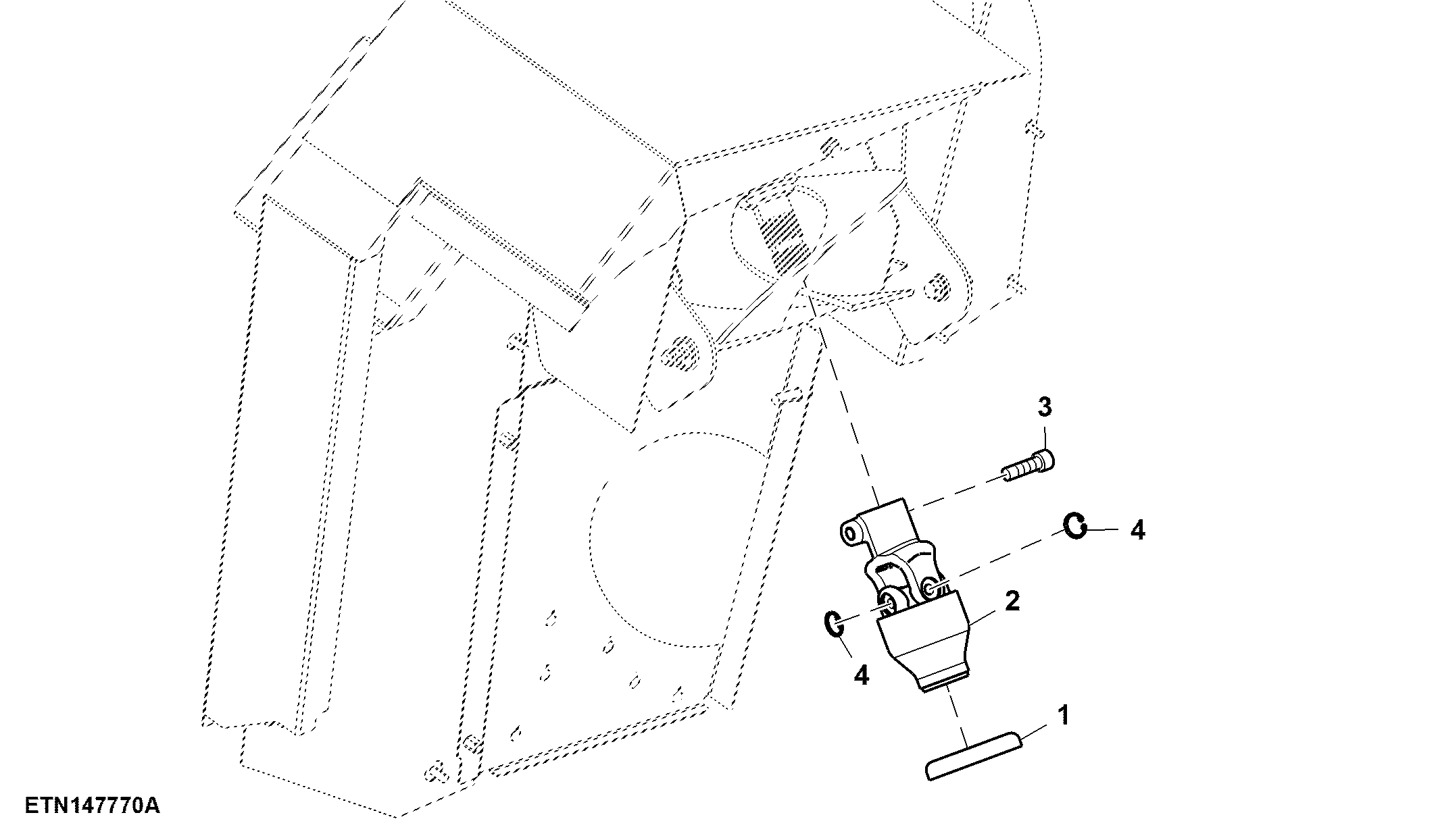Universal Joint and Bearing Cup, Loading Auger 6.8L
