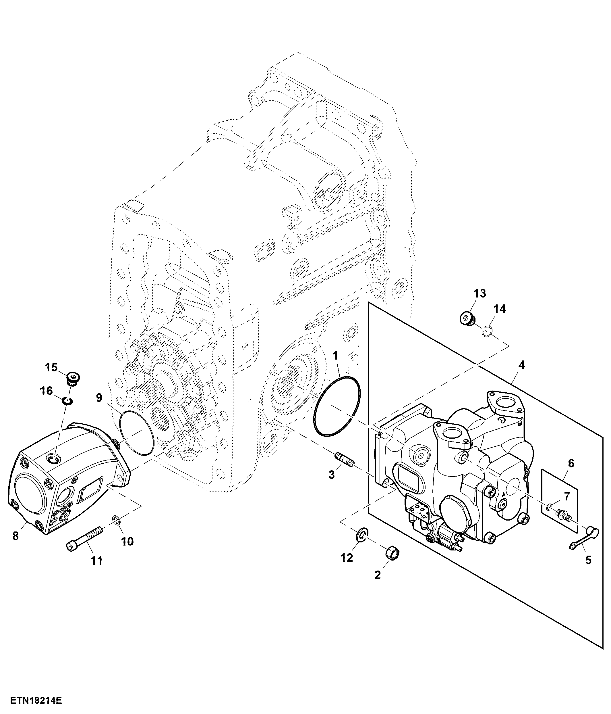 Hydraulic Pump, Integrated Variable Charge, 85 cc or 145 cc, W/ Auxiliary Pump, 35 cc