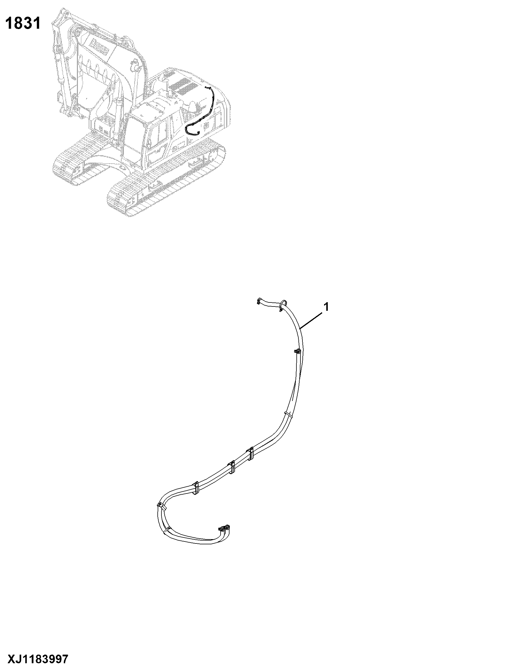 1831 Heater, Hoses & Controls
