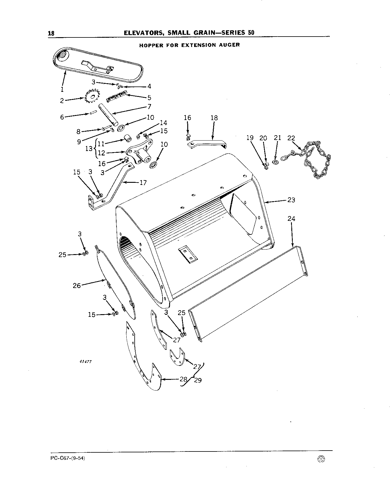 Elevators, Small Grain - Series 50 Hopper for Extension Auger