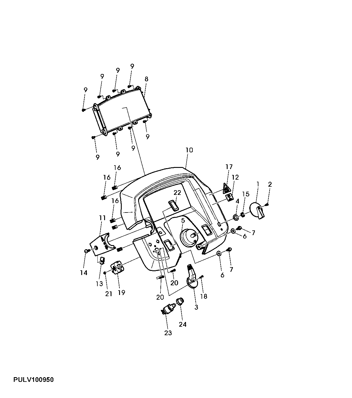 Instrument Panel, Syncreverser, Open Operator Station