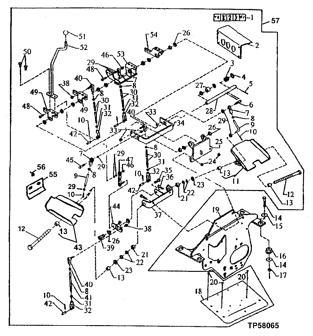 THREE LEVER CONTROL VALVE LINKAGE (801200 - )