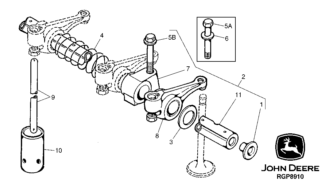 ROCKER ARM SHAFT, PUSH RODS AND ROCKER ARMS