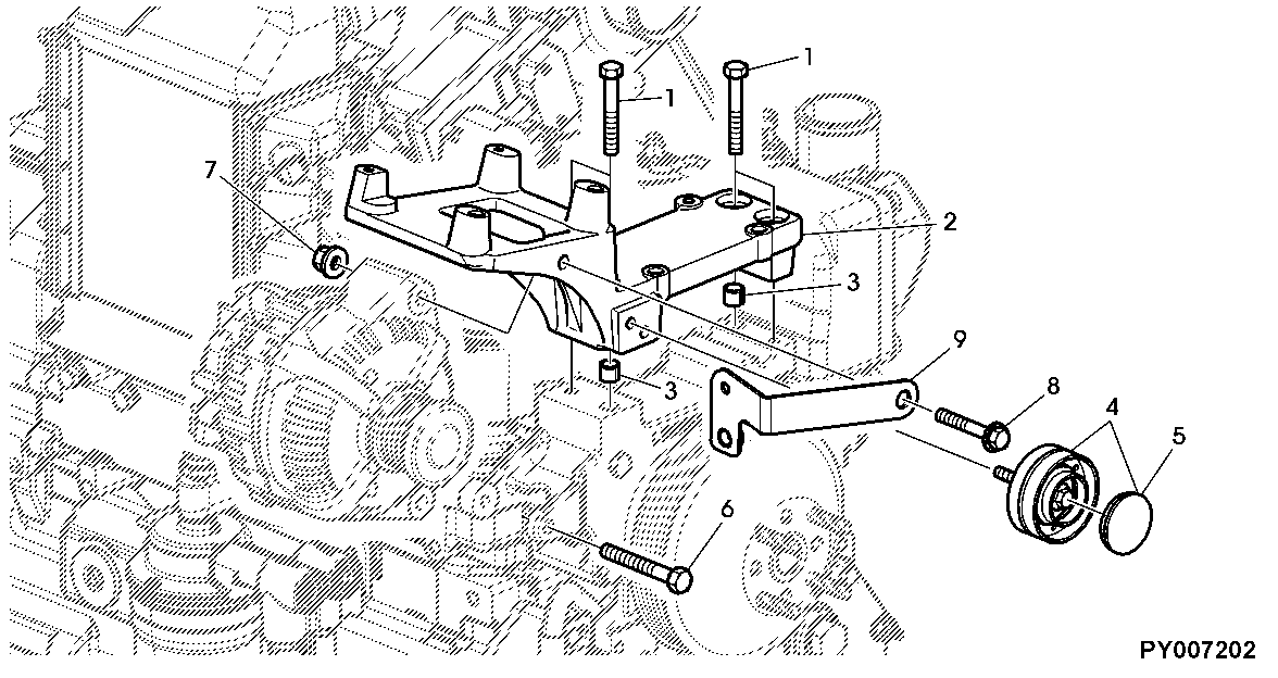 ALTERNATOR ATTACHING PARTS (WITH AIR COMPRESSOR / AIR CONDITIONING)