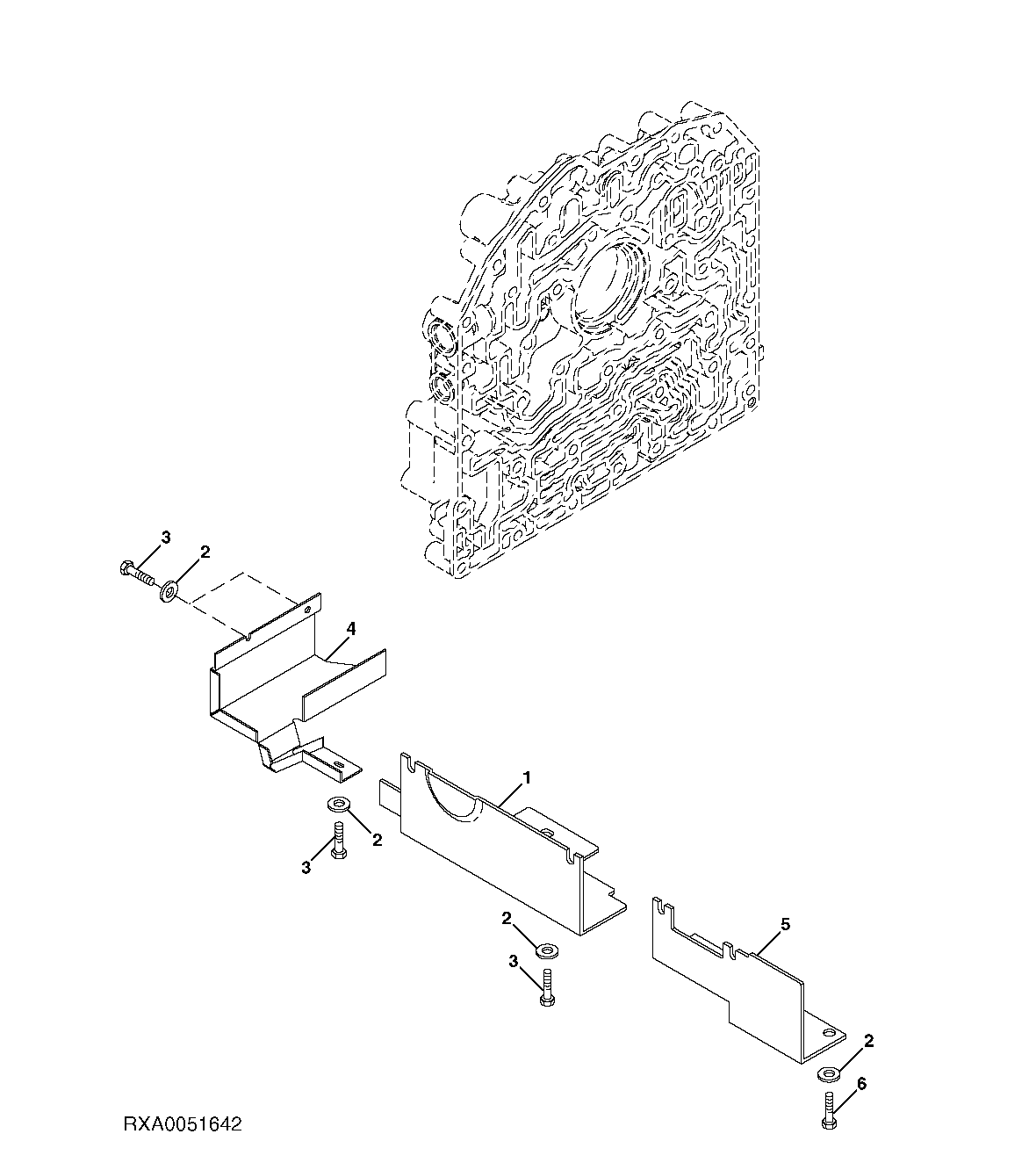 SHIELD, ELECTRO-HYDRAULIC VALVE (POWER SHIFT TRANSMISSION)