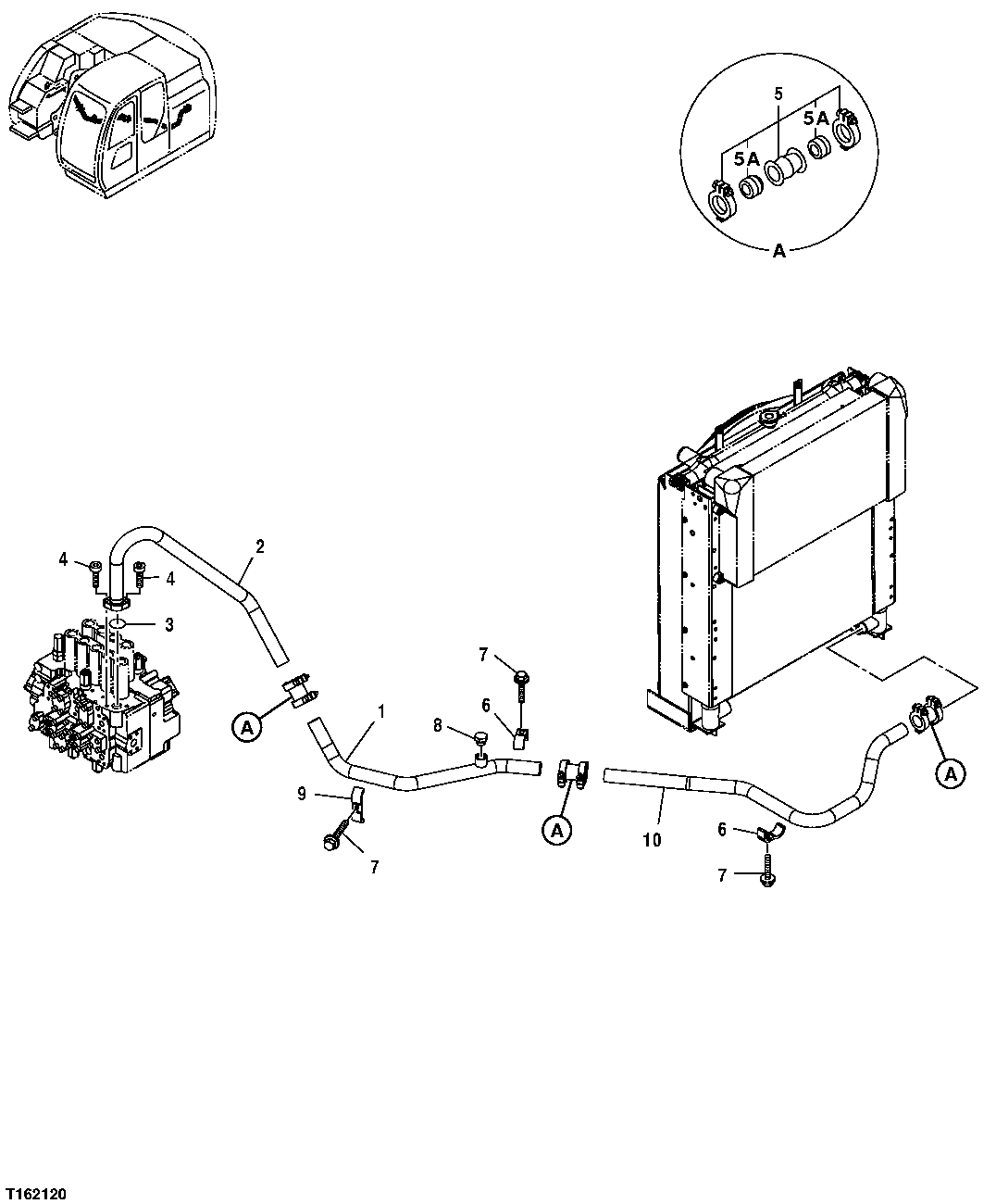HYDRAULIC RETURN LINES (CONTROL VALVE TO OIL COOLER)
