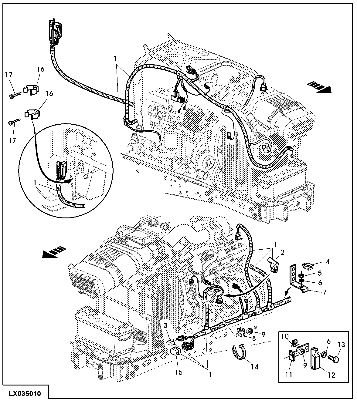 ENGINE WIRING HARNESS, WITH TIER I ENGINE (CAB)