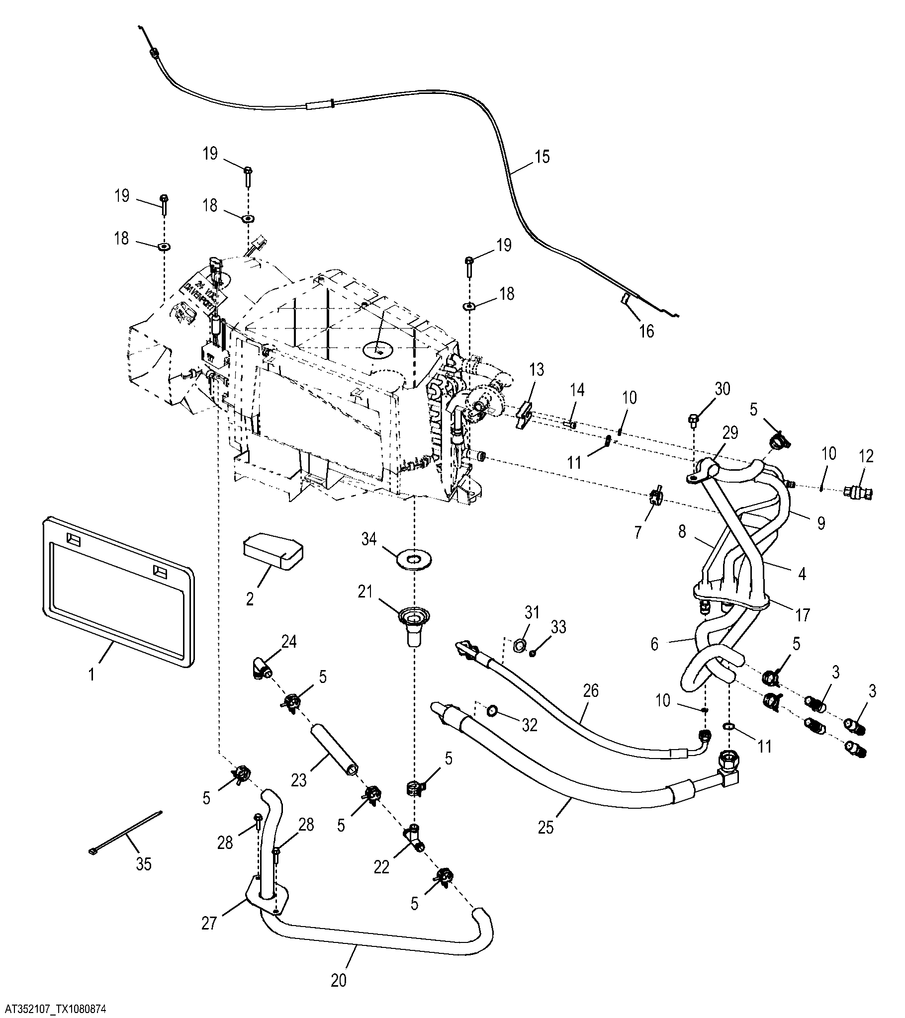 HVAC Module Lines and Control Cable (Armored Cab)