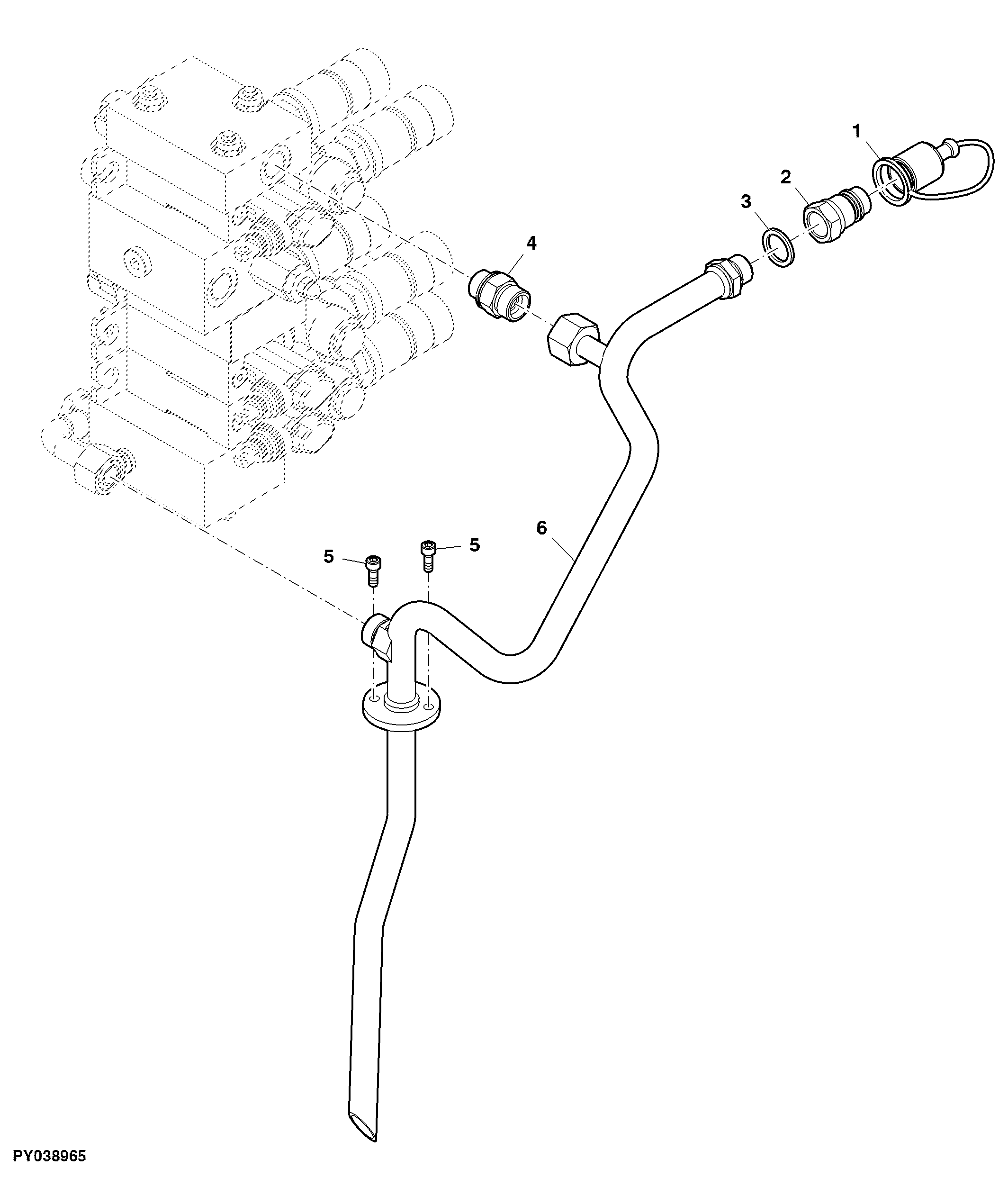 SCV Return Oil Line, Three Double Acting SCVs, W/ Flow Divider, W/ Additional Pump