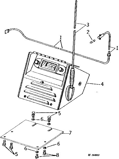 RADIO (NOT USED WITH OPERATOR'S CAB) ( - 2251)