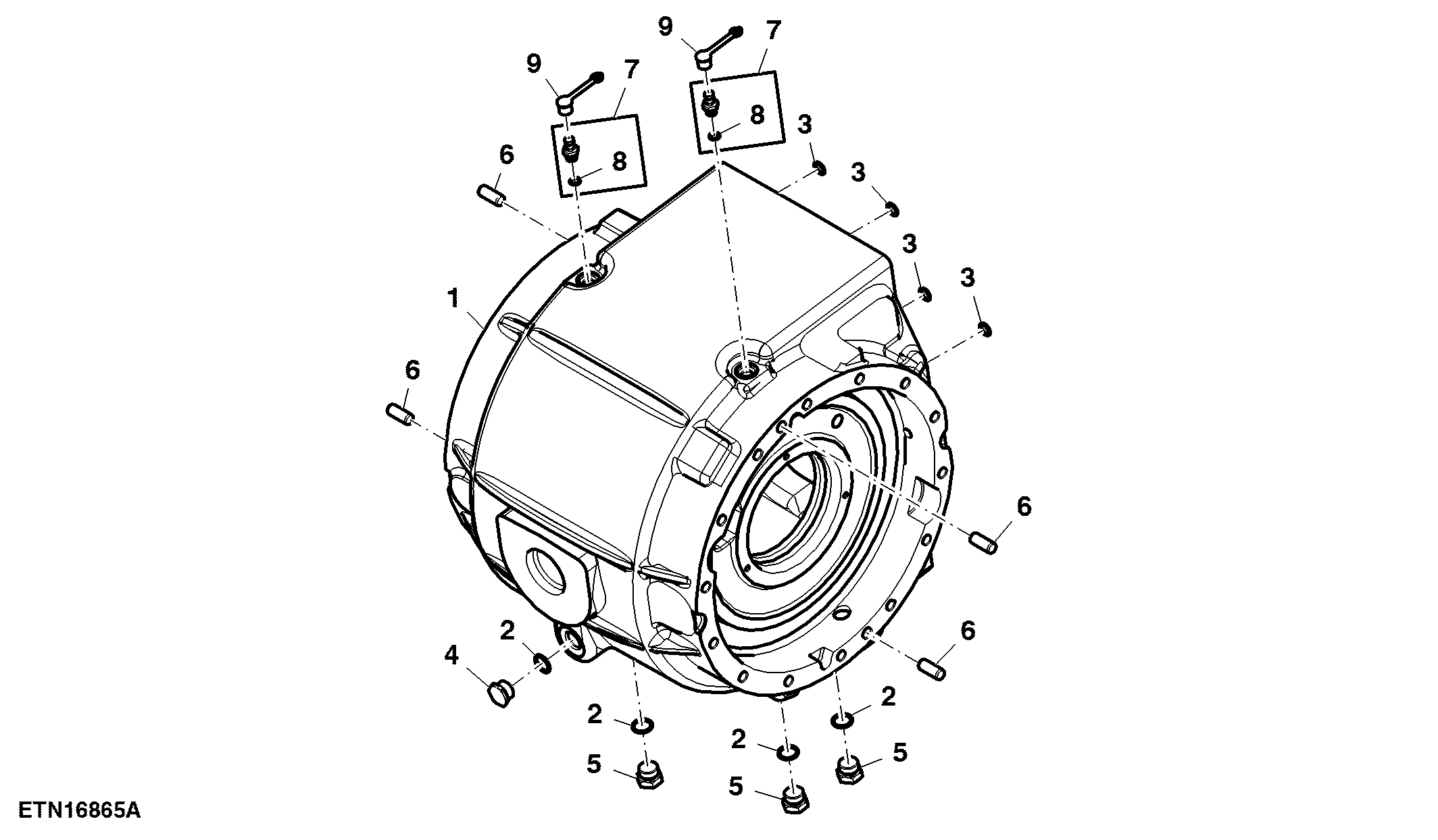 Differential Case, Front Axle, 120 mm, Single Reduction ( - 056005)
