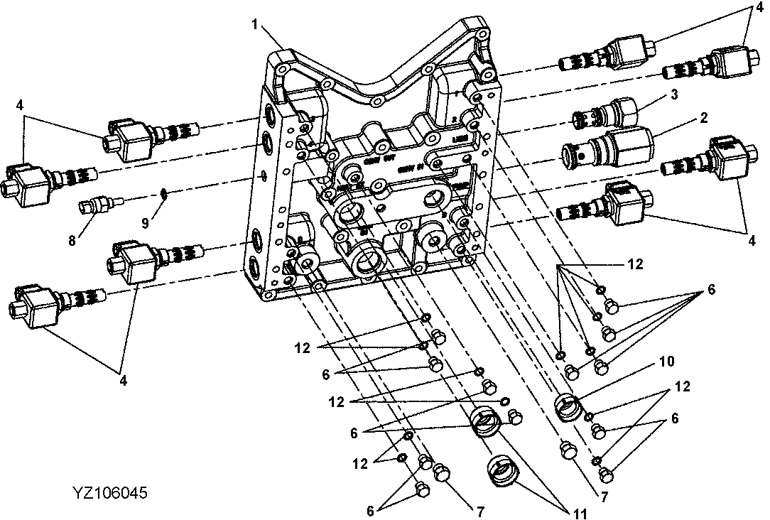 TRANSMISSION CONTROL VALVE AND RELIEF VALVES