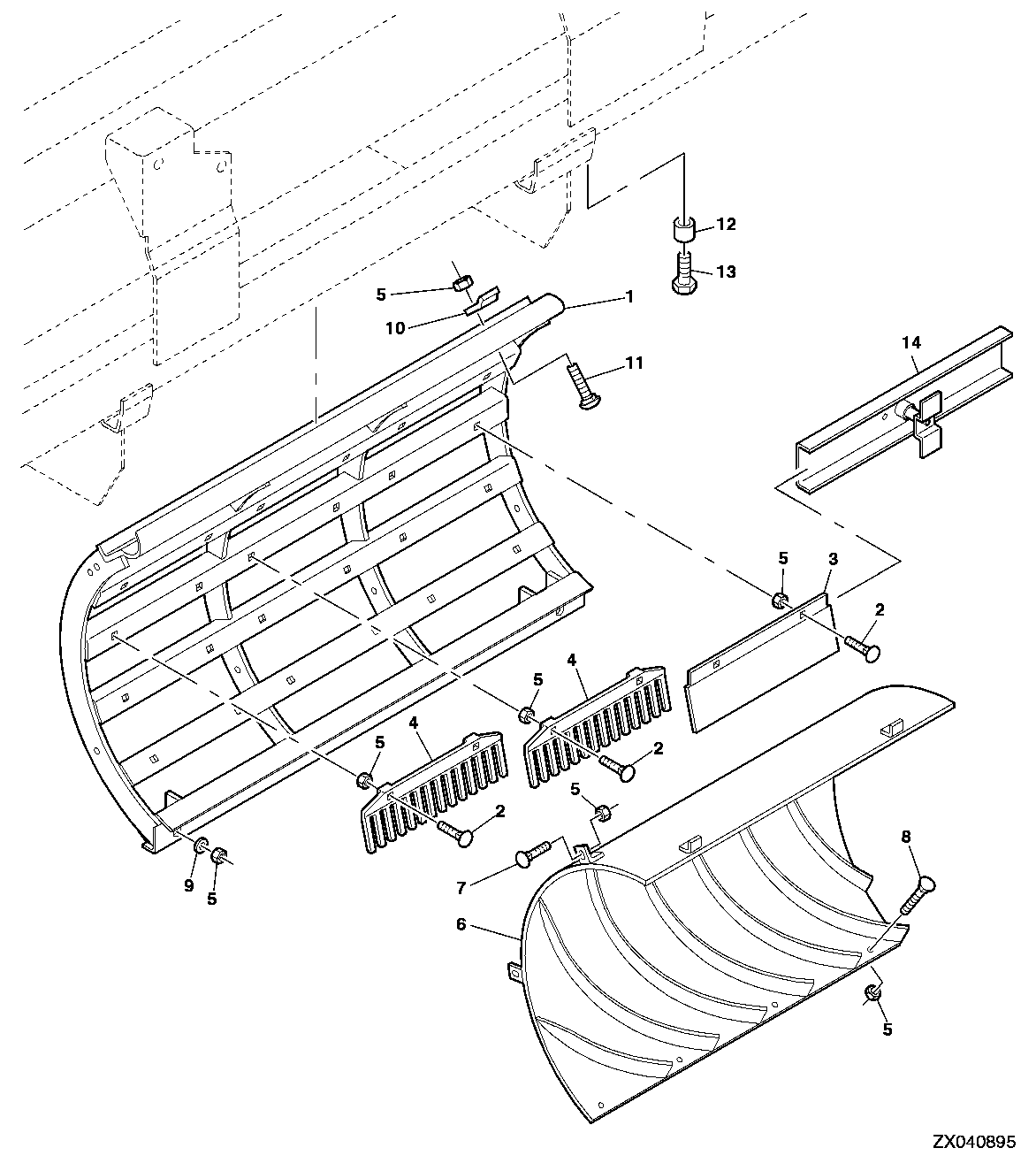 MODULE GRATE ASSEMBLY, FINGER BAR AND FILLER PLATE