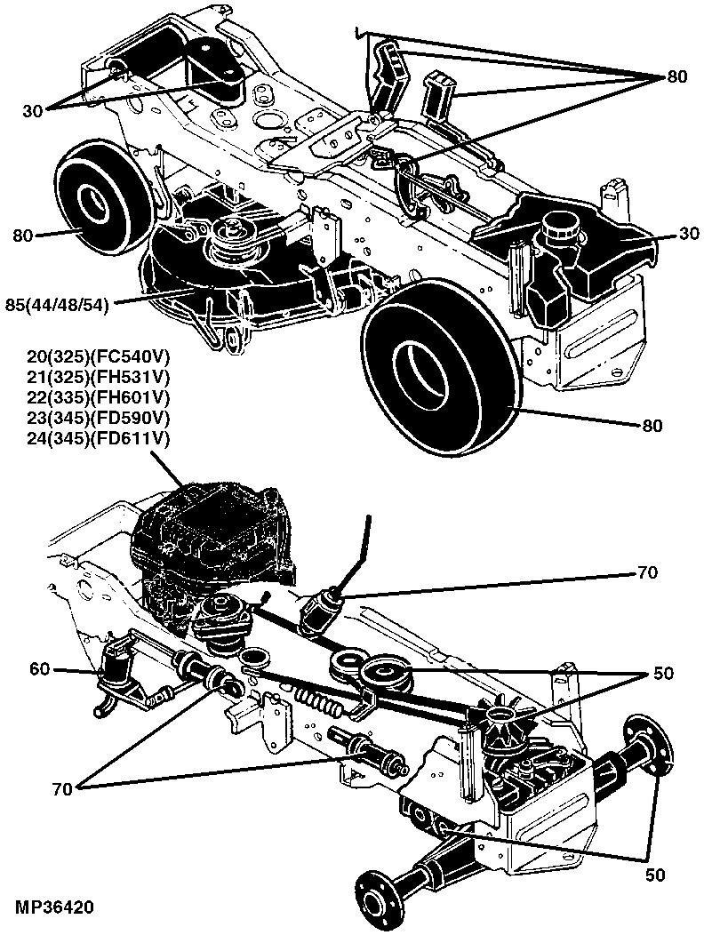 325, 335 and 345 Lawn and Garden Tractors