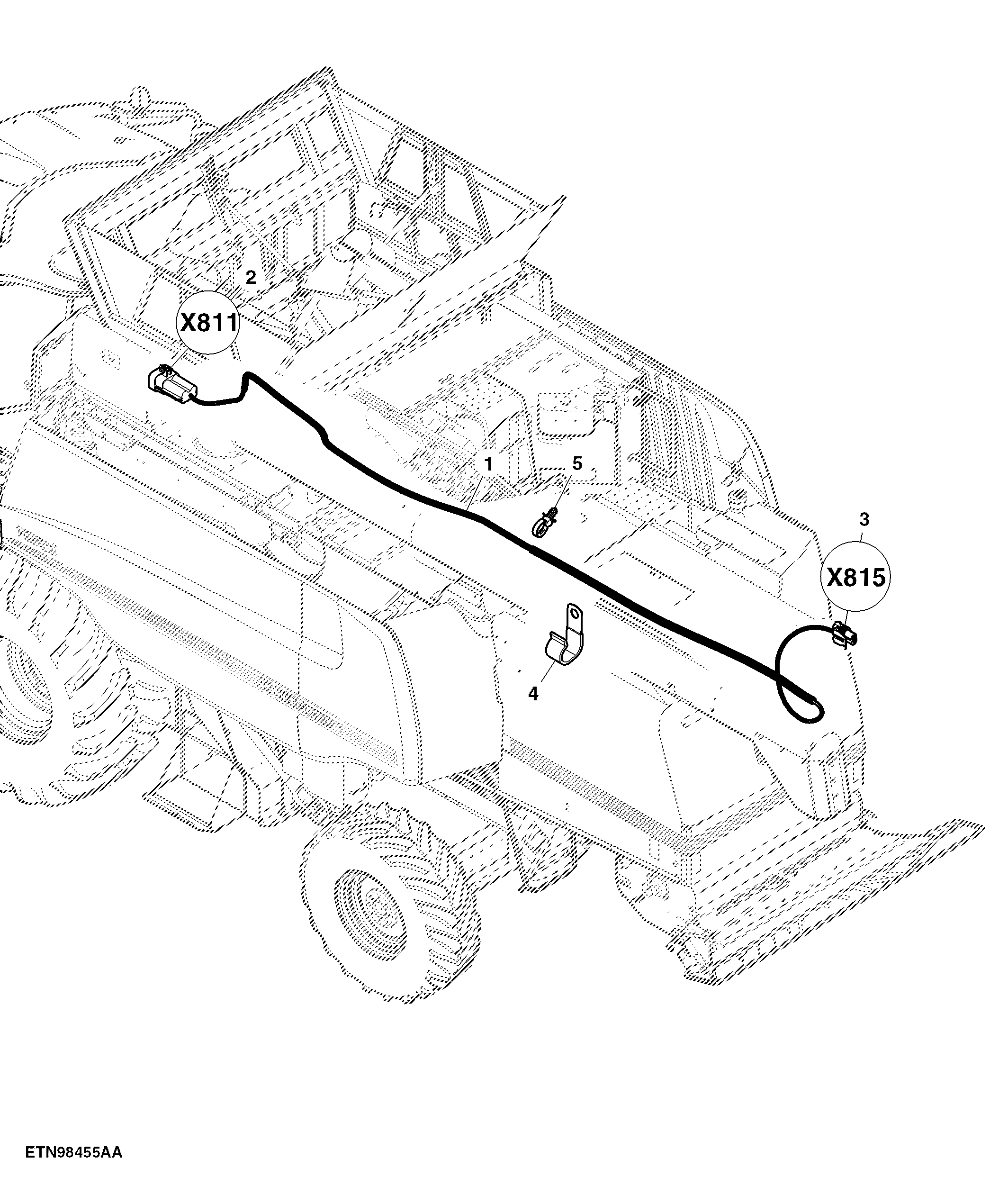 Unloading Auger Wiring Harness, W/O Break Light
