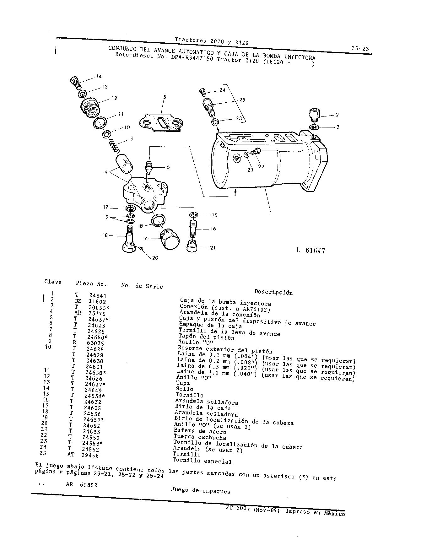 Bomba Inyectora de Combustible Roto Diesel (Continued)