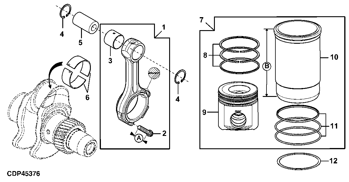 4834 Connecting Rod and Piston-Cylinder Liner Kit