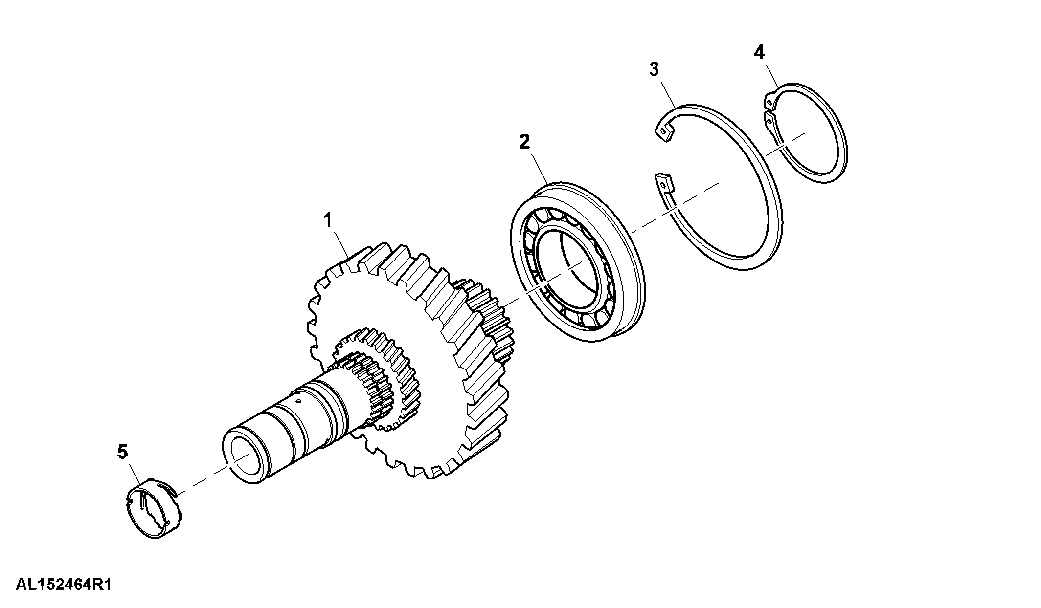 Drive Shaft / Countershaft, 6-Range Transmission, W/ Creeper