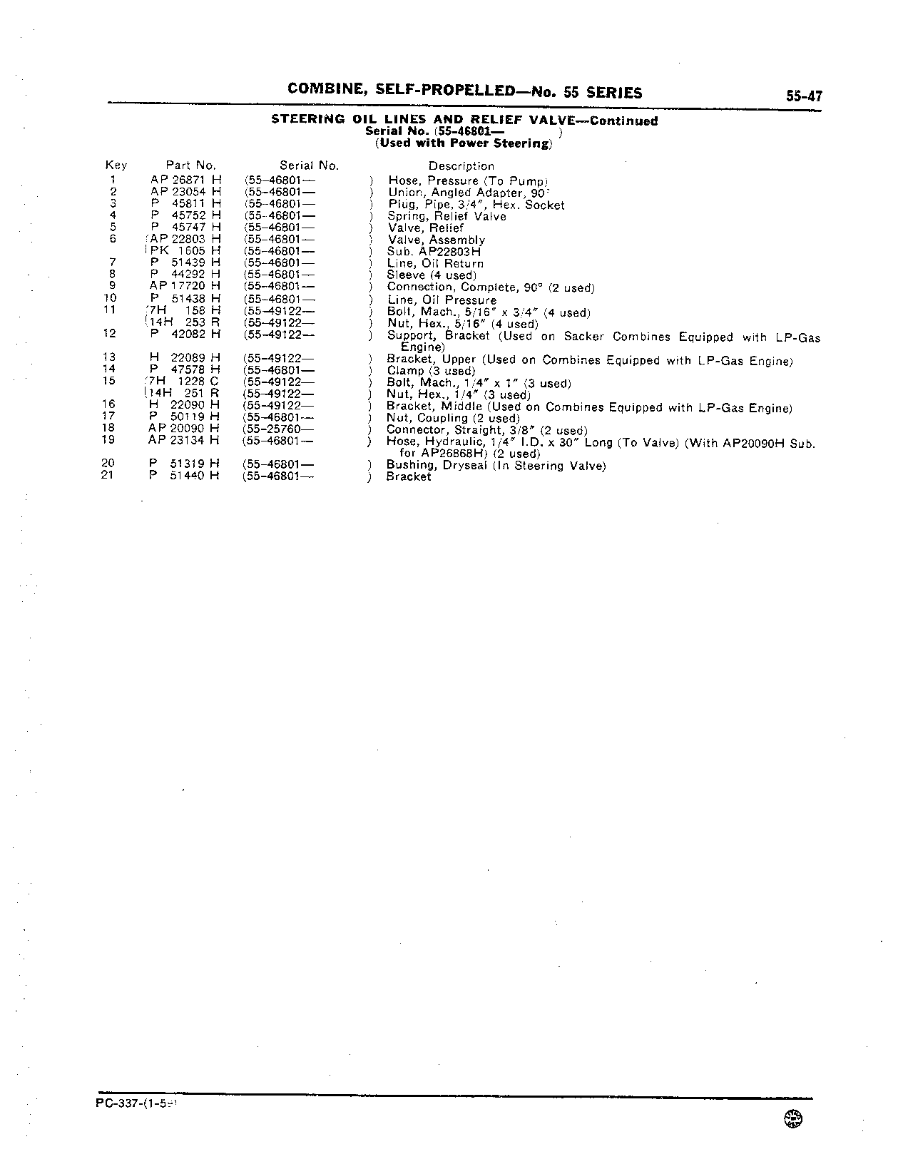 Hydraulic Hoses: Steering Oil Lines (Continued)